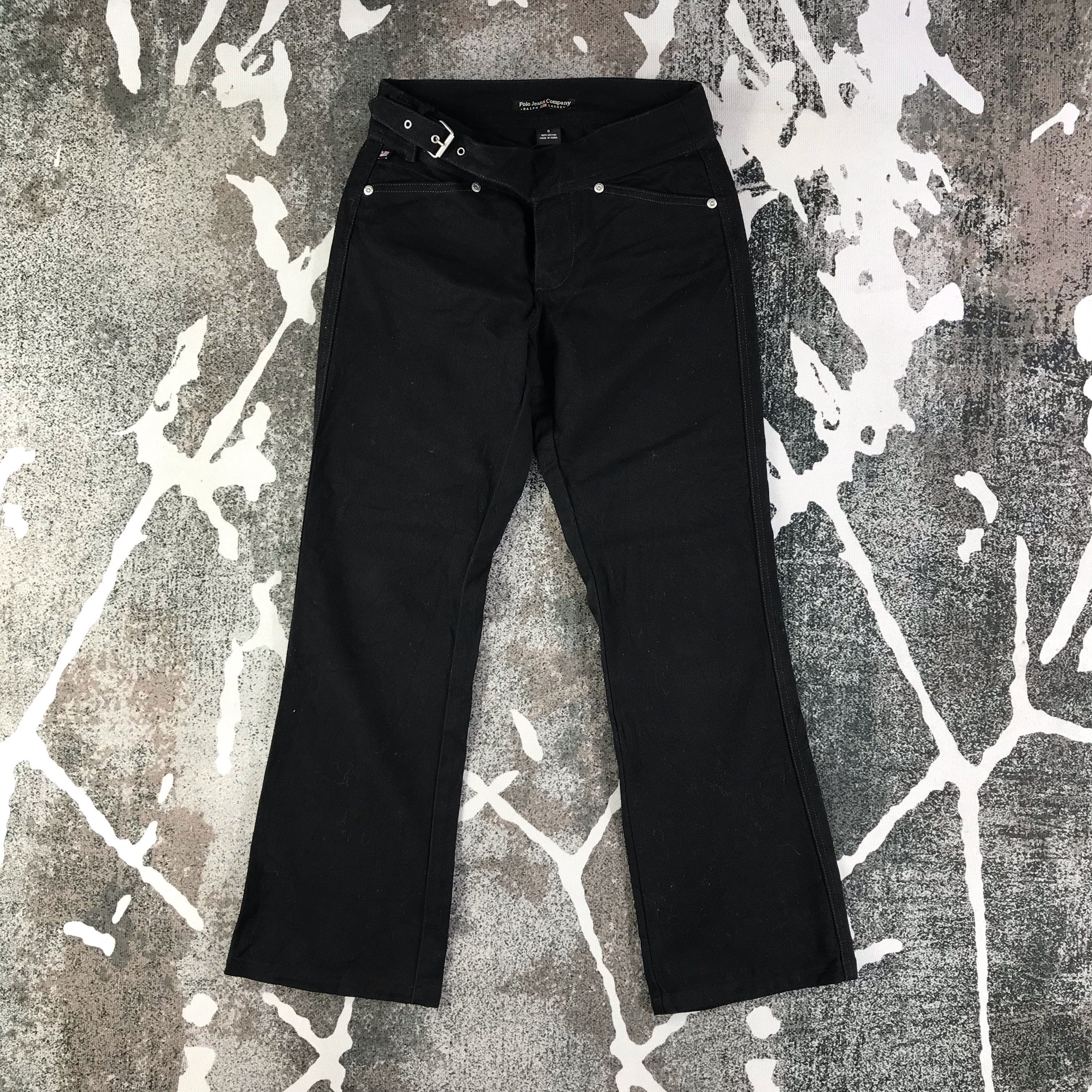 Polo Ralph Lauren Polo Jeans Ralph Lauren Jeans Black Flare Denim KJ1778 Size 26" / US 2 / IT 38 - 1 Thumbnail