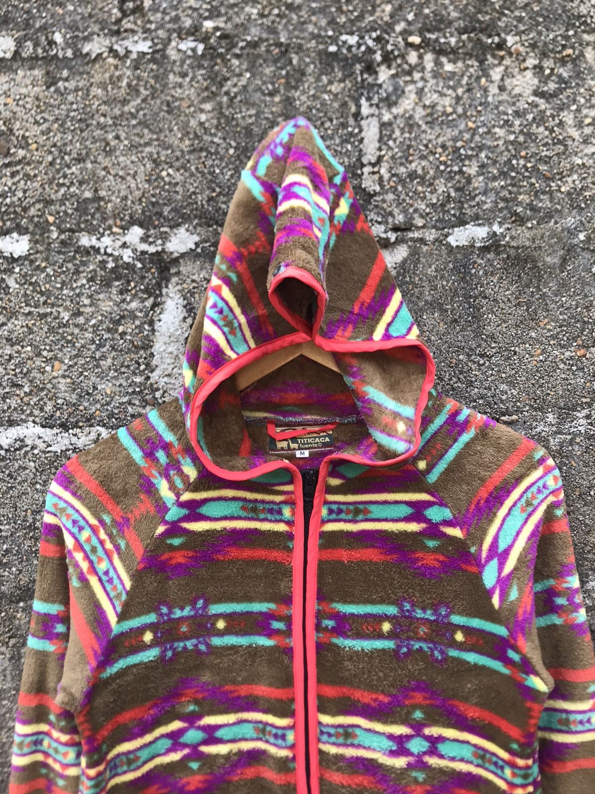 Japanese Brand × Native 💥Vintage Titicaca Fleece Mulitcolour Hoodie Jacket Size M / US 6-8 / IT 42-44 - 5 Thumbnail