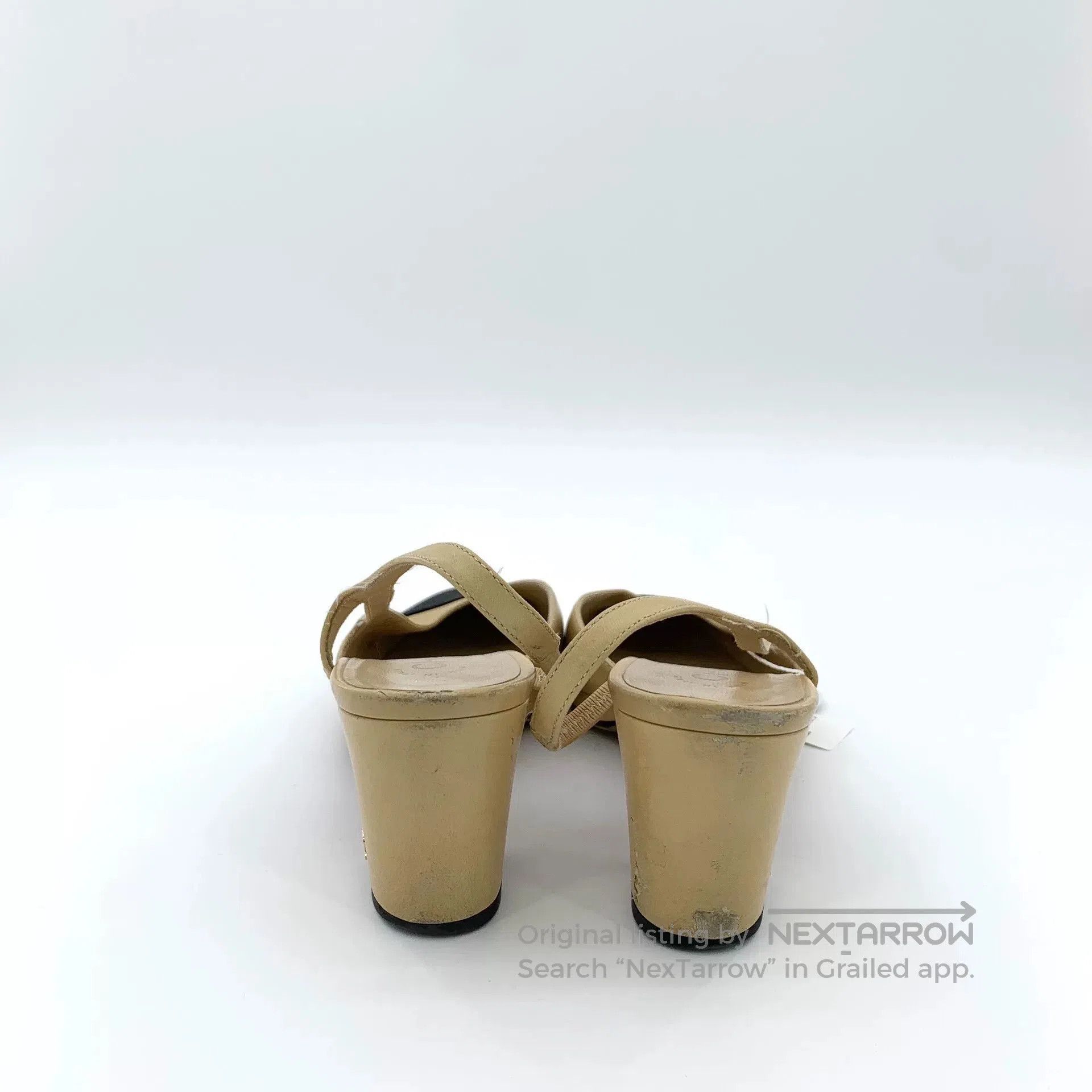 Chanel Chanel Slingback Leather Sandals. Size US 5 / IT 35 - 4 Thumbnail