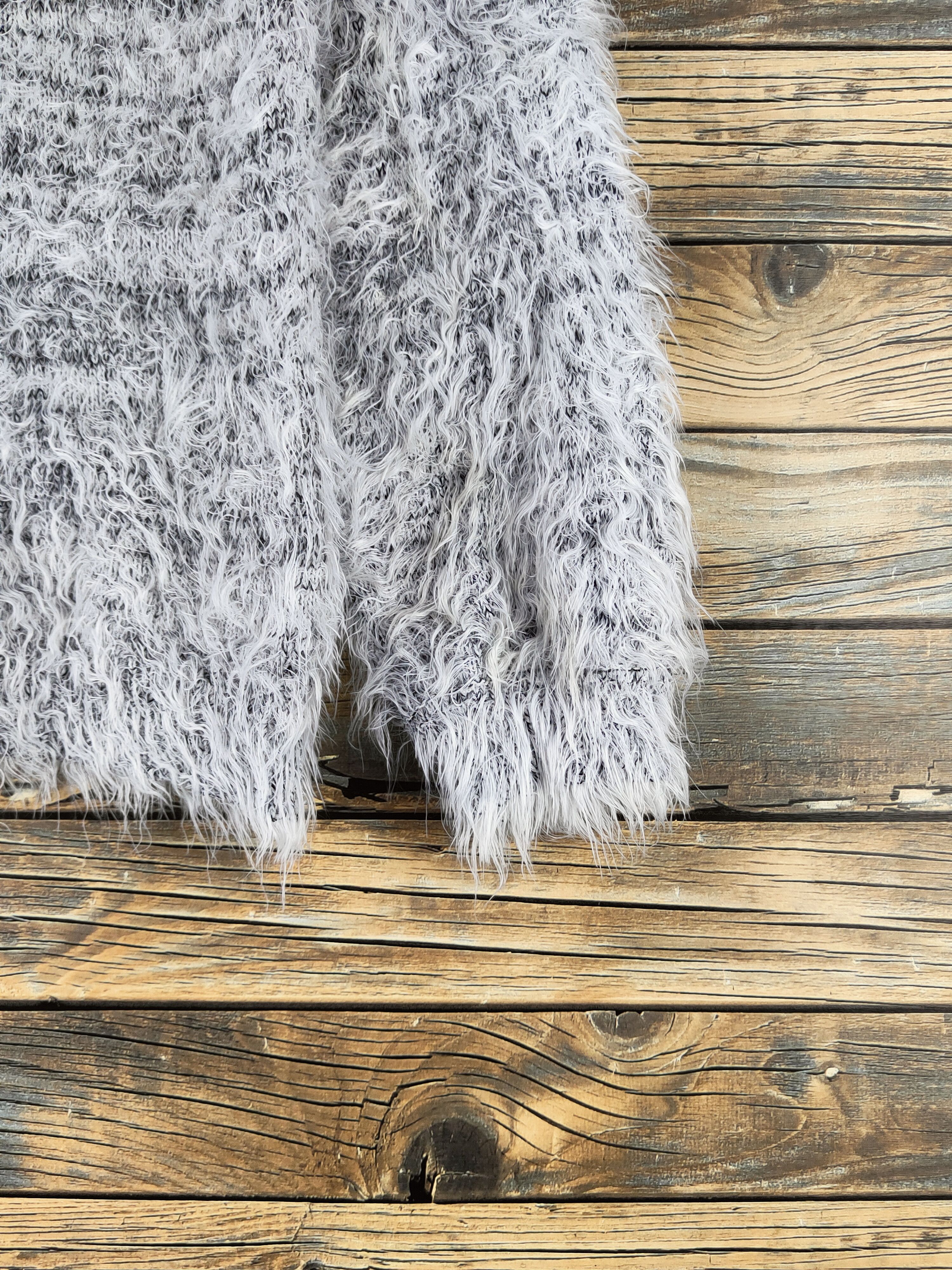 Japanese Brand DL Raf raf White shaggy Fur Mohair Knitwear #46-1009 Size M / US 6-8 / IT 42-44 - 6 Thumbnail