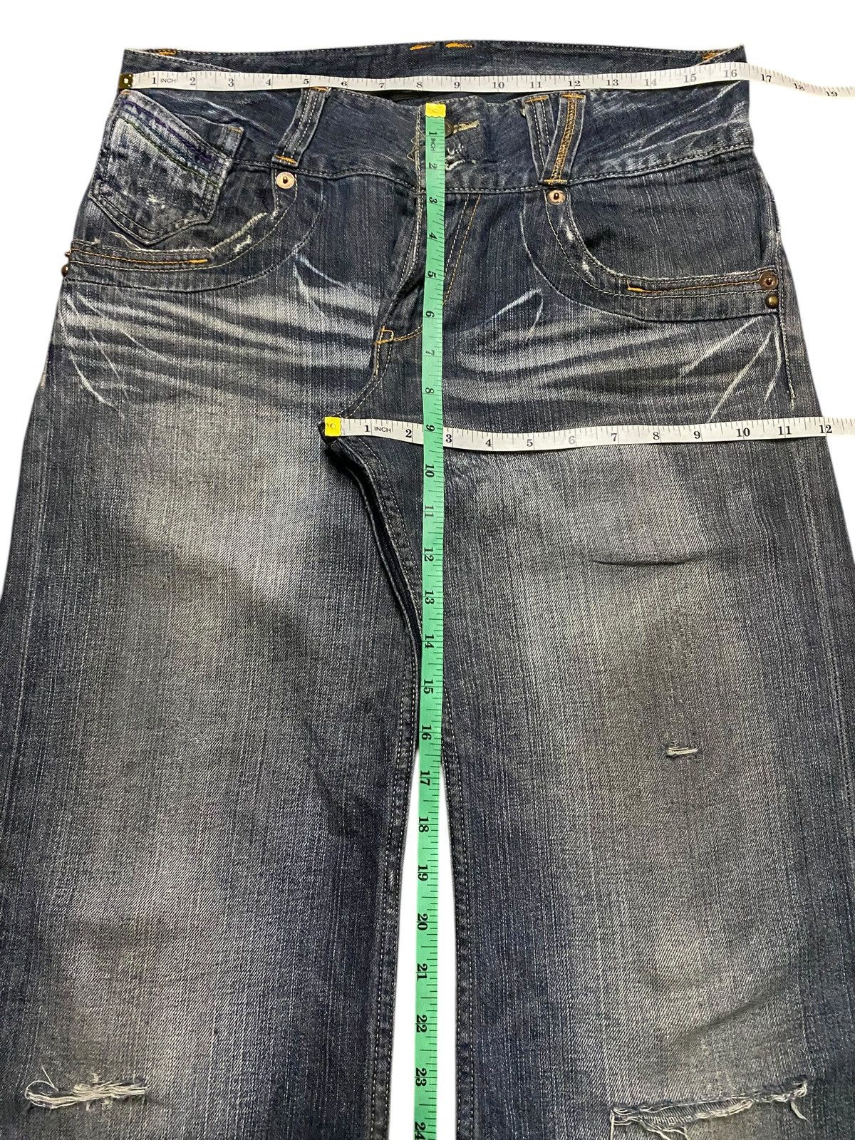 Kapital Rare Authentic Root Three Style Baggy Jeans Buckle Back Size US 33 - 15 Thumbnail