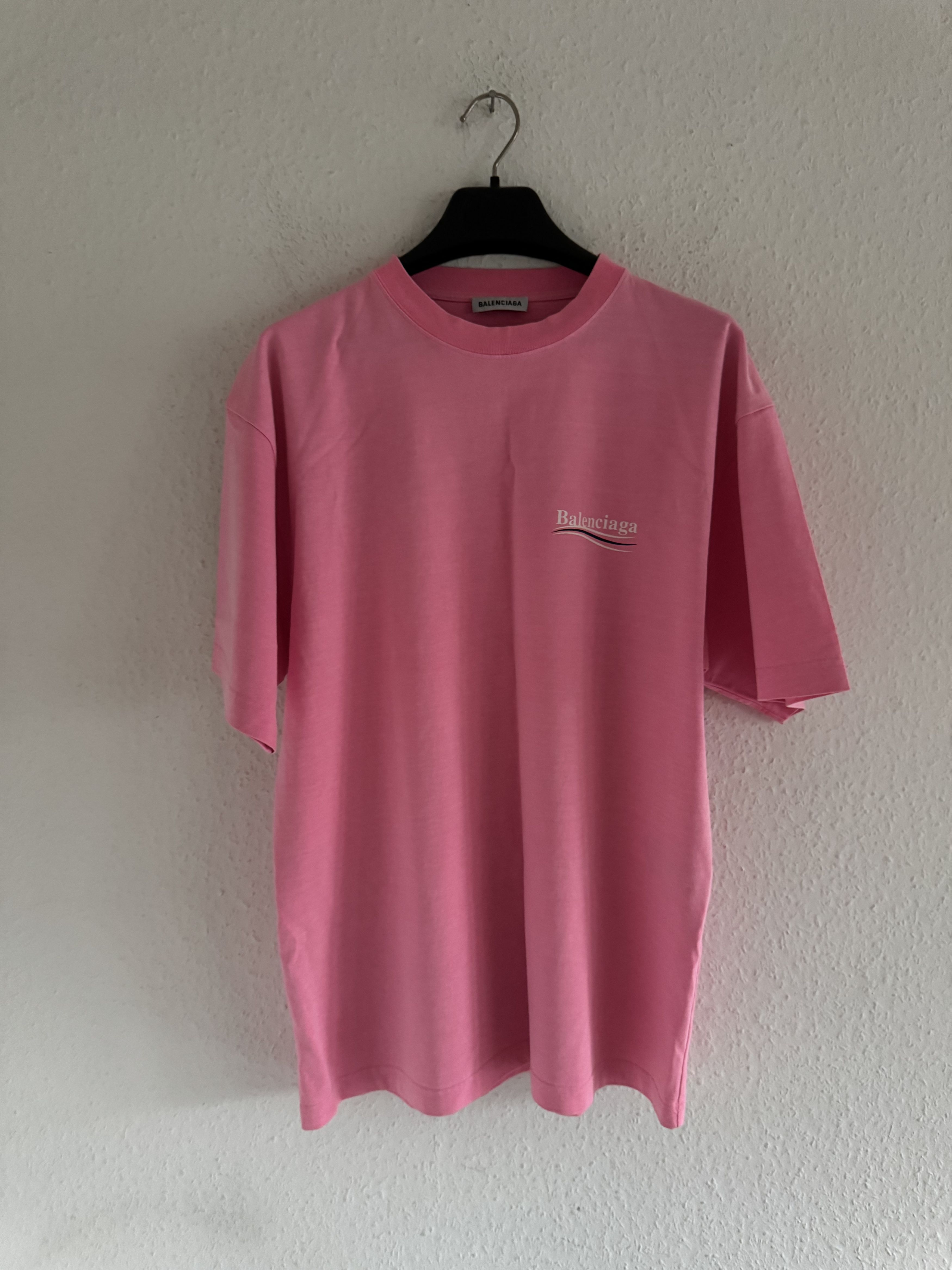 Balenciaga Campaign Logo Tee Pink Size US S / EU 44-46 / 1 - 2 Thumbnail