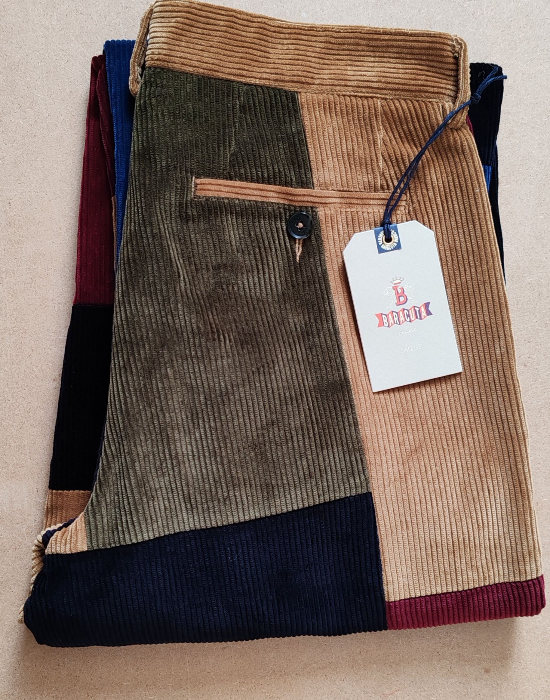 Baracuta Noah X Baracuta Double-Pleat Patchwork Corduroy Tg:34 Size US 34 / EU 50 - 21 Thumbnail