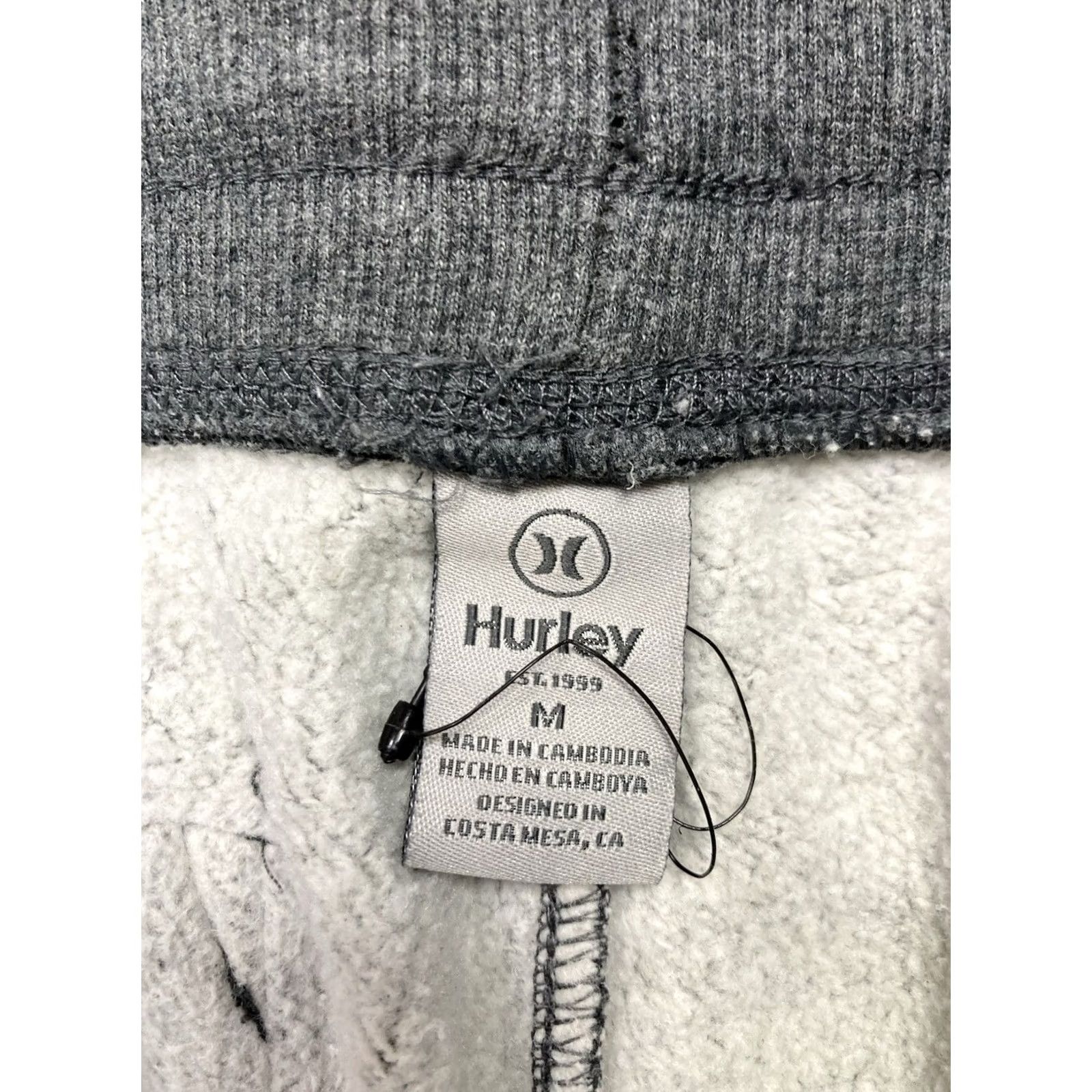 Hurley Hurley Fleece Jogger Sweatpants Men Medium Gray Sweatpants Fleece Pockets Elastic Waist Regular Inseam 28 in Sports Athleisure Logo Size US 31 - 6 Thumbnail