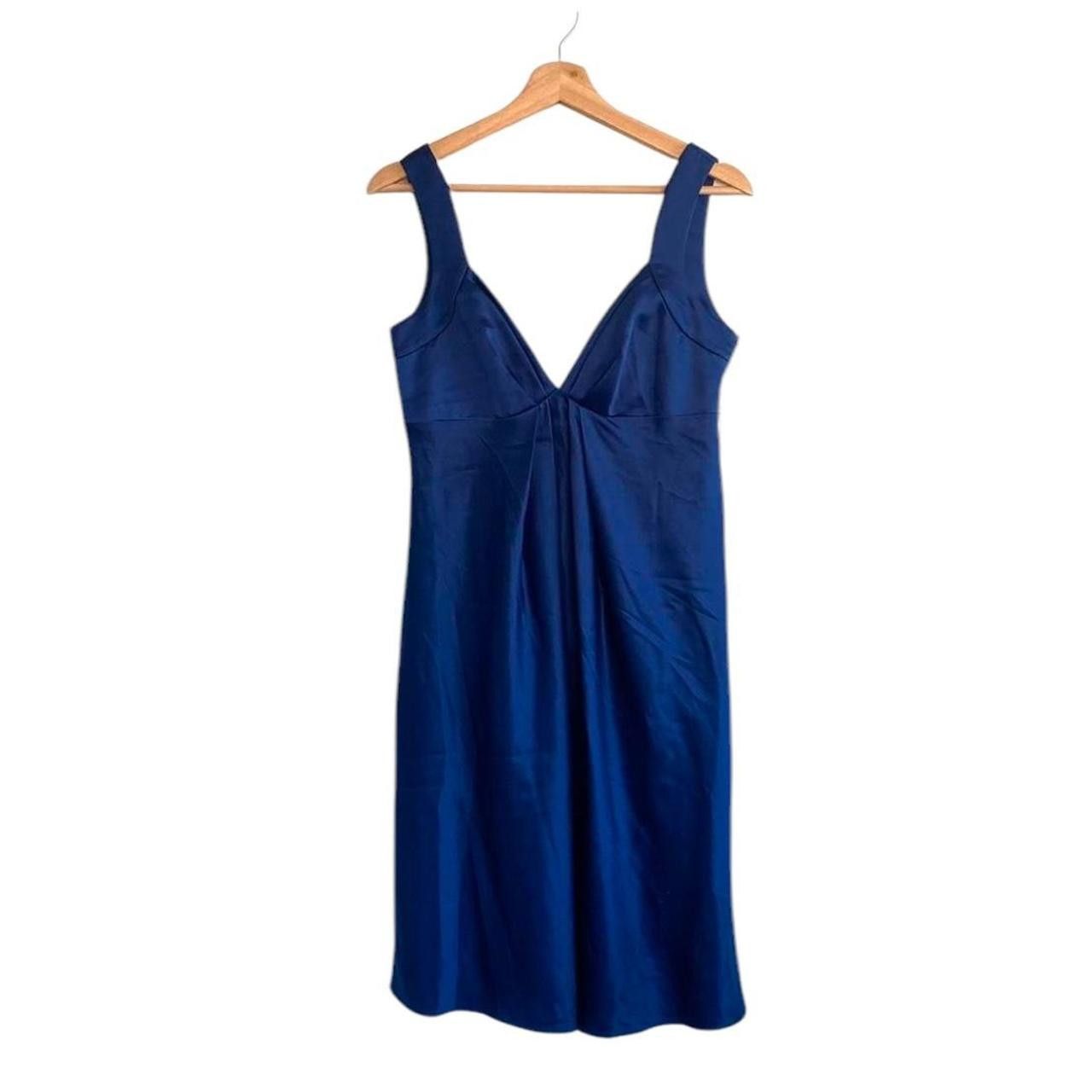 Calvin Klein CALVIN KLEIN NWT NAVY BLUE MIDI WOMENS 6 DRESS SILKY Y2K Size M / US 6-8 / IT 42-44 - 1 Thumbnail