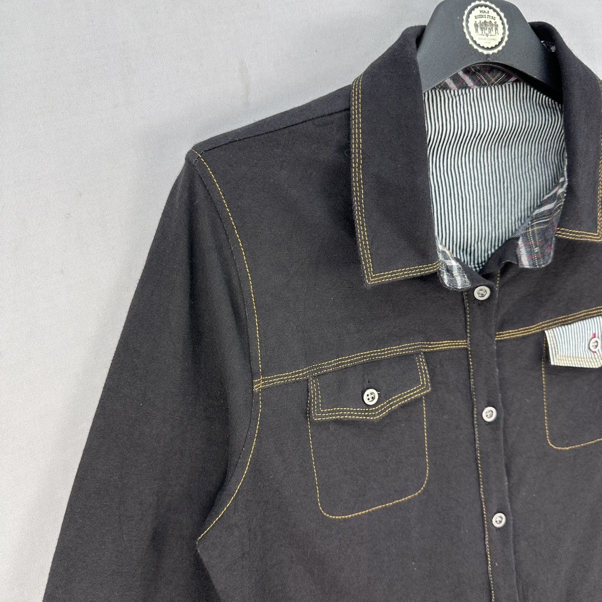 Japanese Brand × Vintage Vintage Flannel Jacket Patchwork by Maturita Size XS / US 0-2 / IT 36-38 - 2 Thumbnail