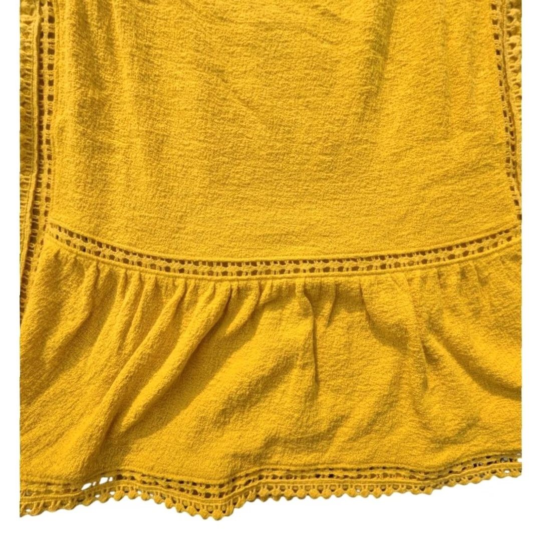 J.Crew Point Sur J.Crew Yellow Textured Cotton Tank Top Sz S Sleeveless Peplum Square Neck Coffee Boy? Size S / US 4 / IT 40 - 5 Thumbnail