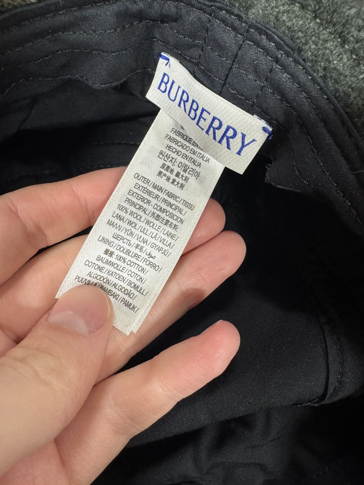 Burberry Burberry Wool Check Bucket Hat 600$ Size ONE SIZE - 5 Thumbnail
