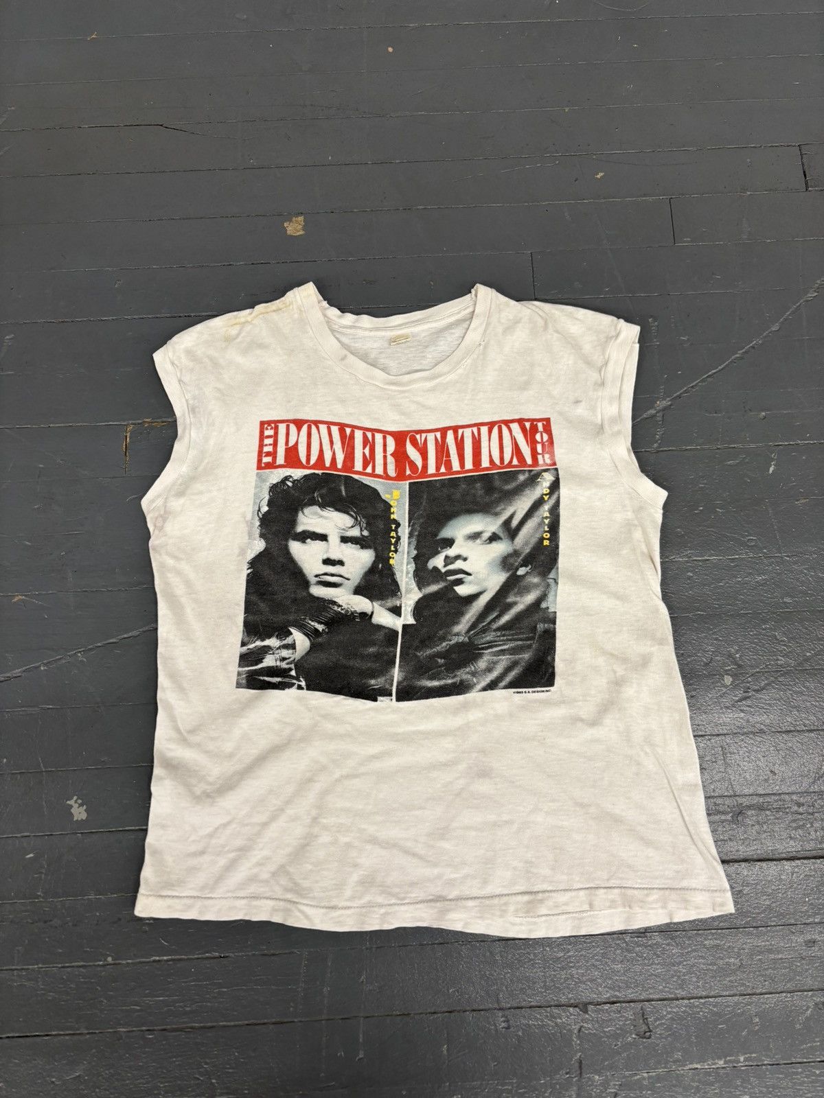 Band Tees × Vintage Vintage 1985 the power station tour sleeveless tee Size US XL / EU 56 / 4 - 1 Thumbnail