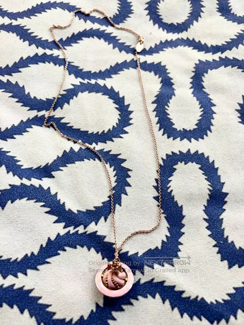 Vivienne Westwood Vivienne Westwood Pink Enamel Saturn Orb Necklace Size ONE SIZE - 5 Thumbnail