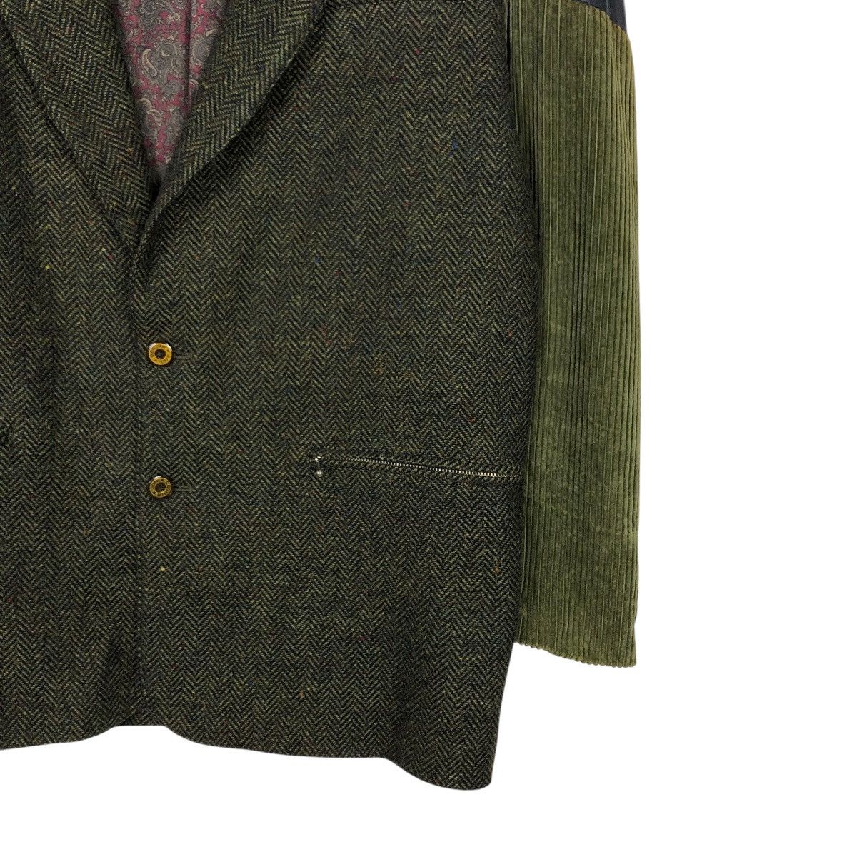 Japanese Brand 🔥VINTAGE PATCH WORK LEATHER WOOL JACKET JAGMEN ISSEY MIYAKE Size US M / EU 48-50 / 2 - 7 Thumbnail