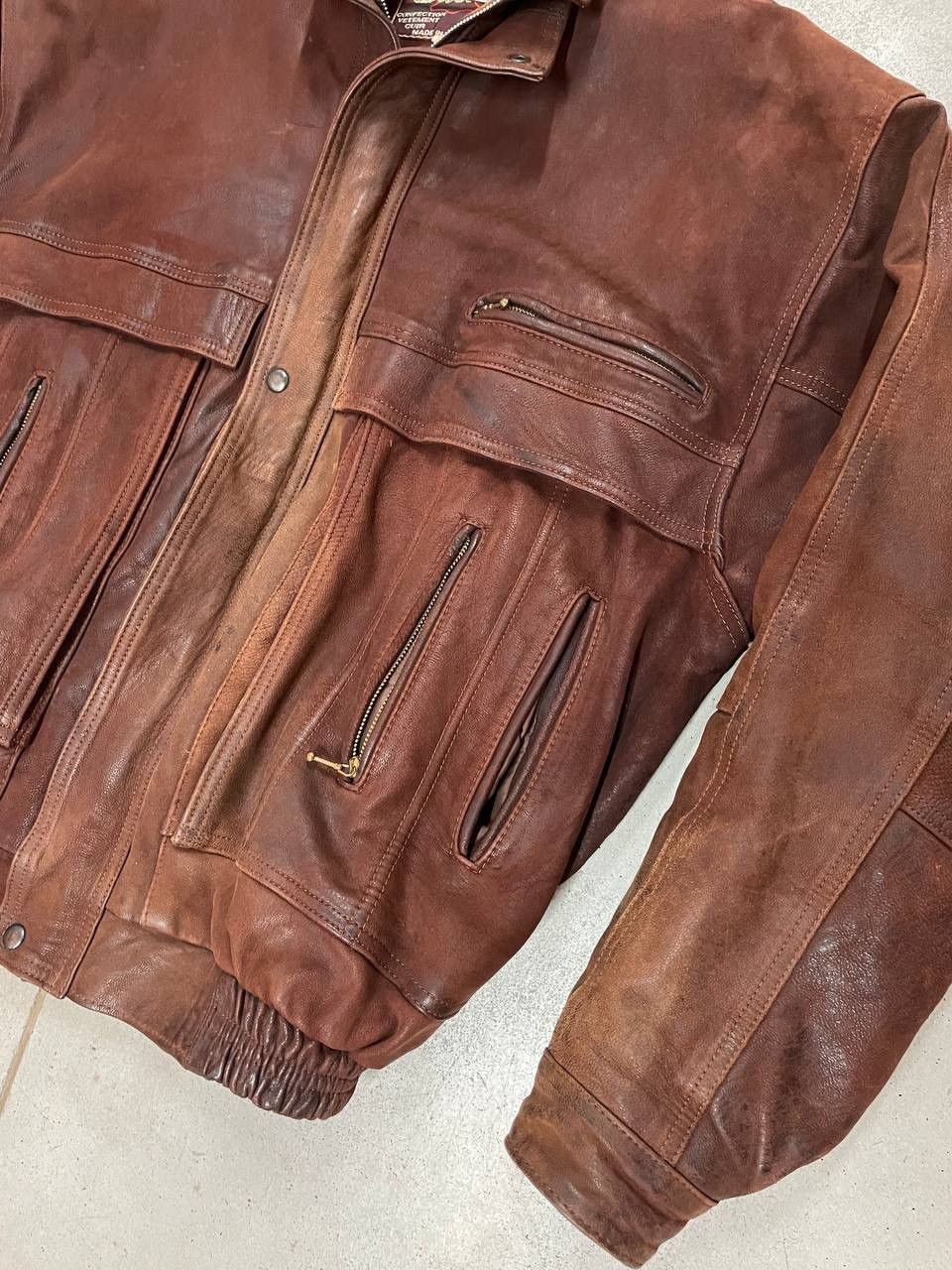 Genuine Leather Y2K True Vintage Leather Jacket Size US L / EU 52-54 / 3 - 6 Thumbnail