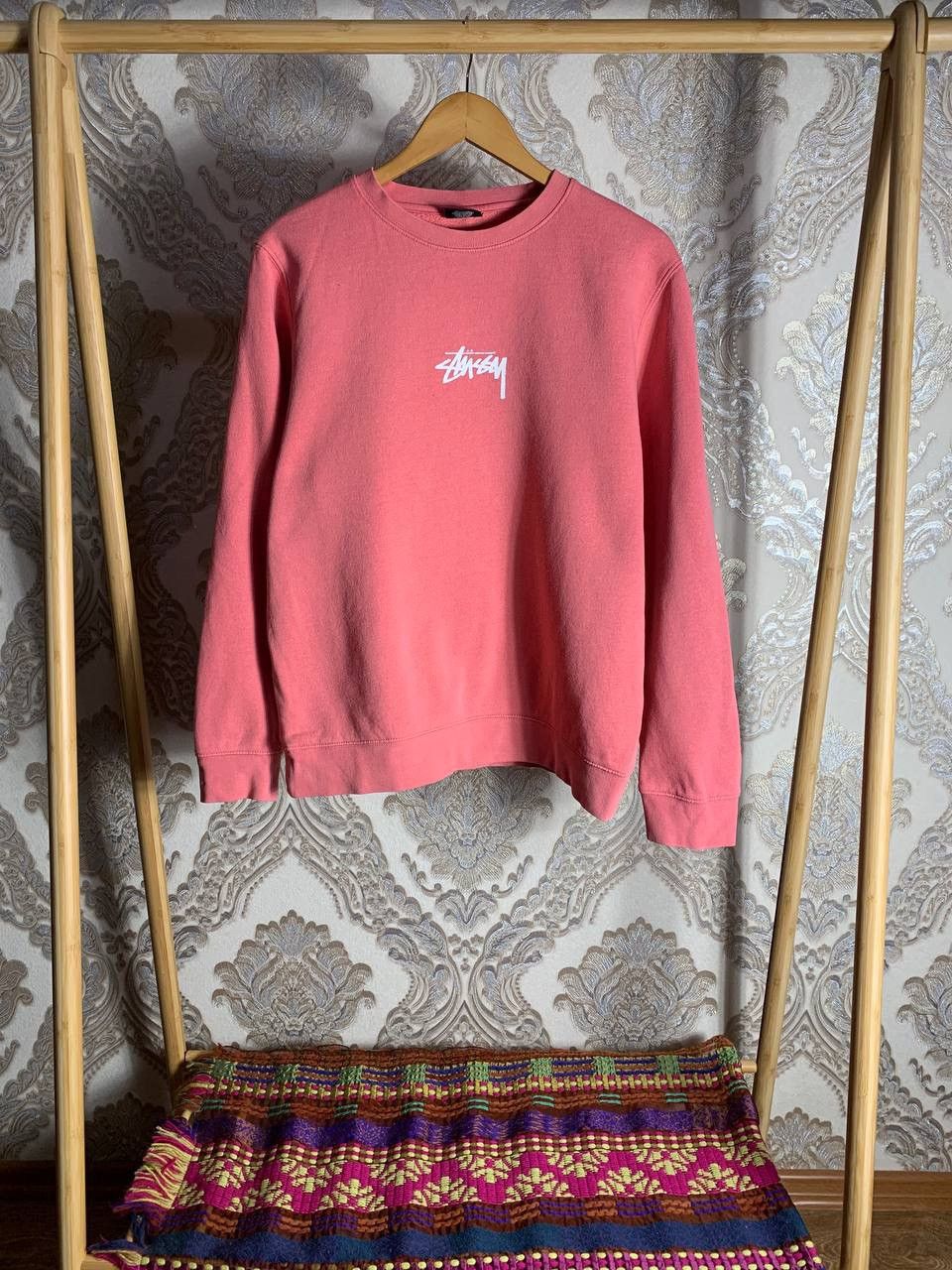 Pre-owned Stussy X Vintage Very Stussy Big Logo Sweatshirt Japan Style Y2k 90's In Pink