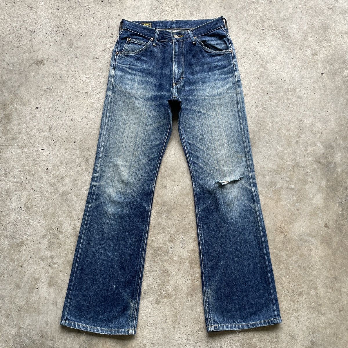 Japanese Brand Vintage Flare Lee Distressed Faded Jeans Denim Pants W29 Size US 29 - 1 Thumbnail