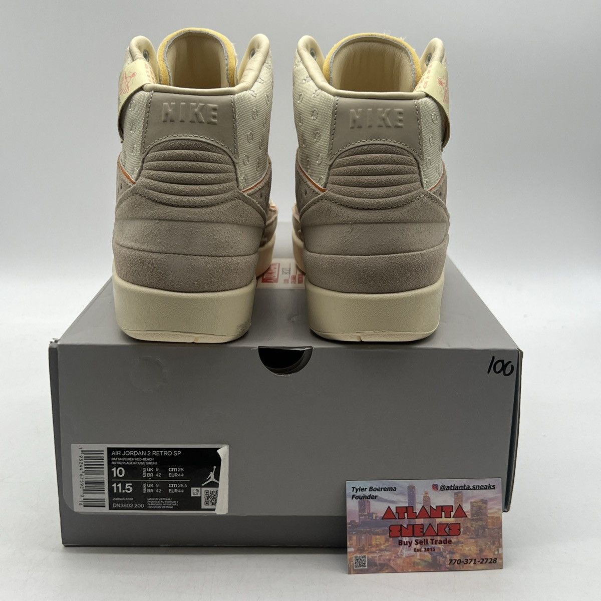 Jordan Brand Union la X air Jordan 2 rattan Size US 10 / EU 43 - 3 Thumbnail