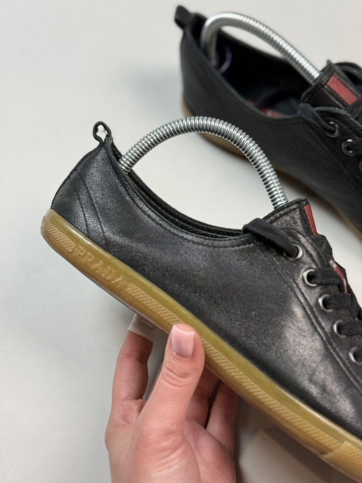 Prada Prada Men’s Leather Low Top Lace Up Sneakers Shoes Size US 8.5 / EU 41-42 - 5 Thumbnail