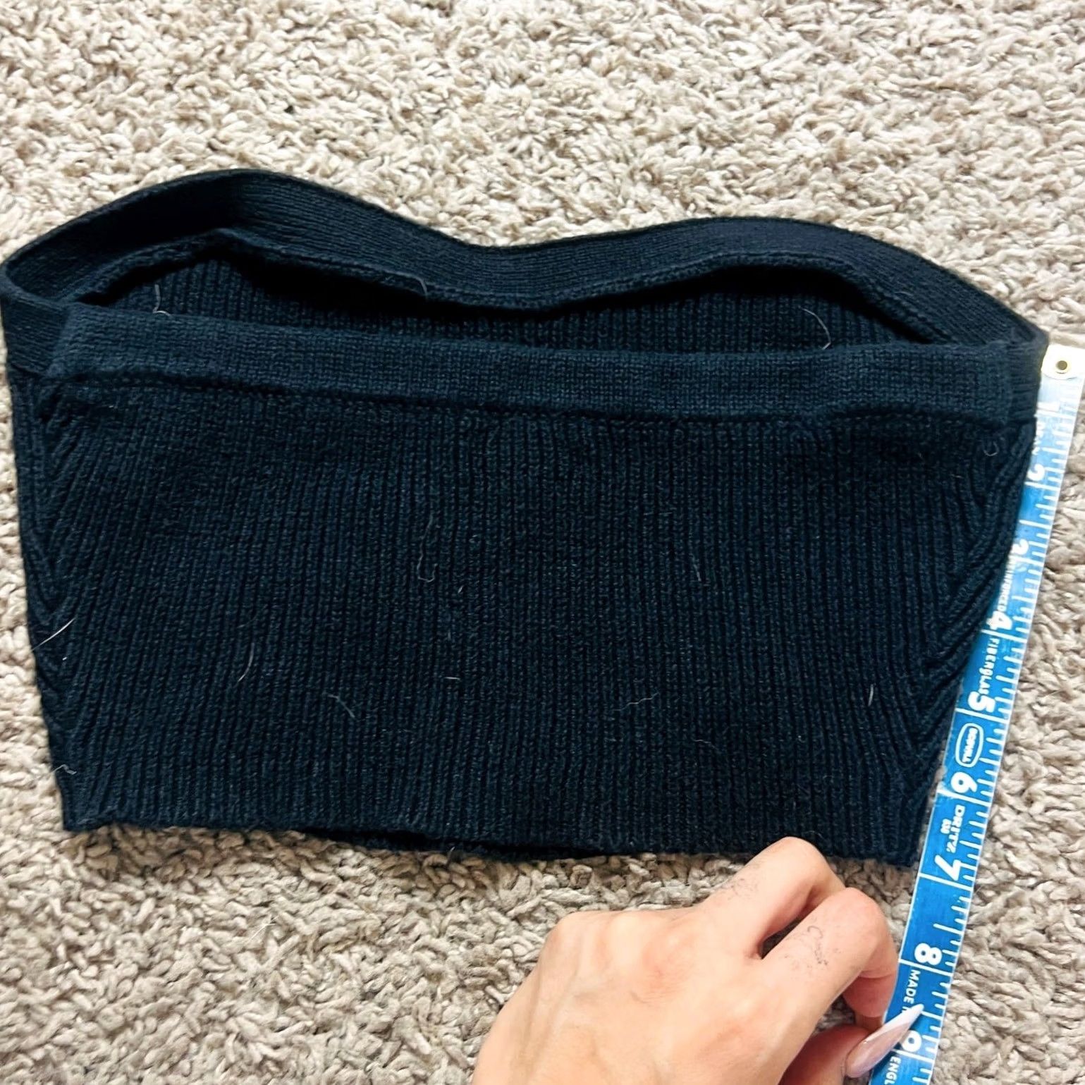 Vintage VINTAGE LA Hearts Black Knitted Tube Top Tank XS Women Summer Casual Boy or Girls? Size XS / US 0-2 / IT 36-38 - 3 Thumbnail