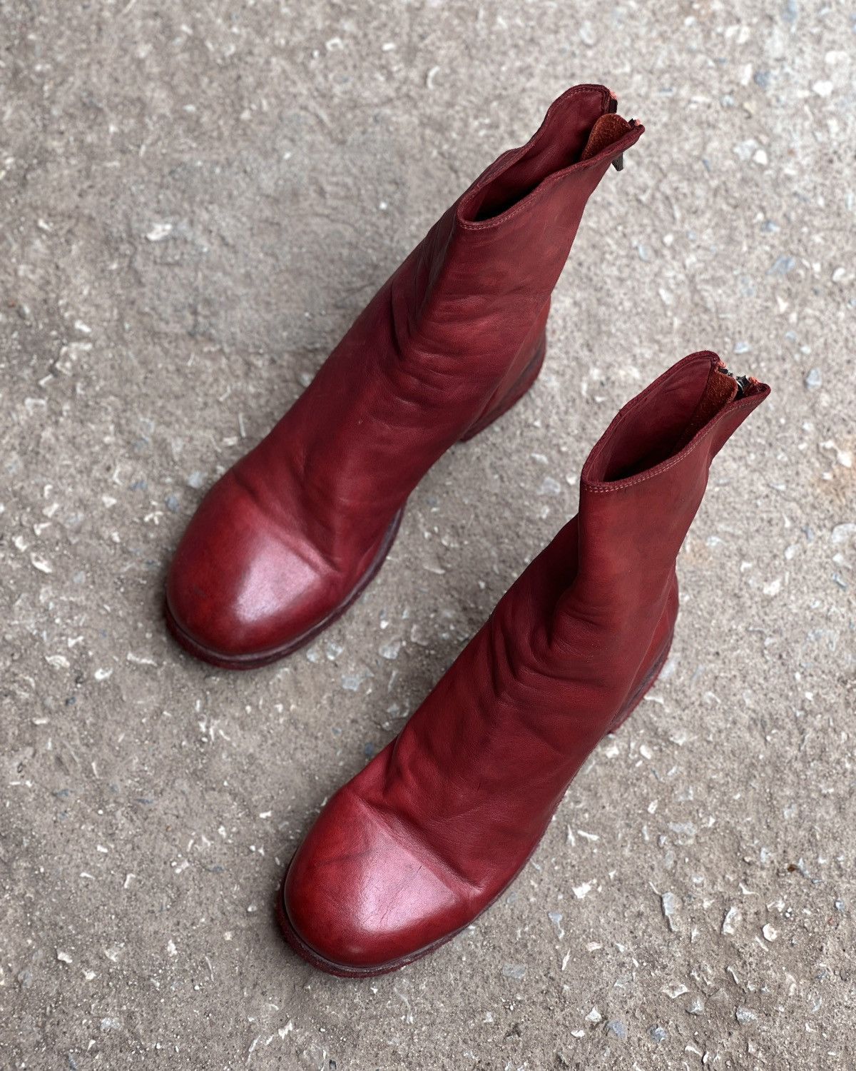 Guidi Guidi 788z Back Zip Red Boots Size US 7.5 / EU 40-41 - 7 Thumbnail