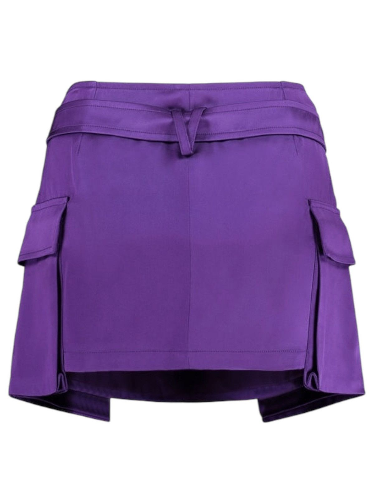 Versace Versace Purple Viscose Skirt Medusa Zip Made in Italy Size 34" / US 12 / IT 48 - 2 Thumbnail