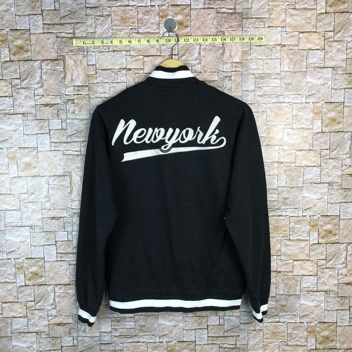 Other New York Black Bombers varsity Jacket #A679 Size US M / EU 48-50 / 2 - 1 Thumbnail