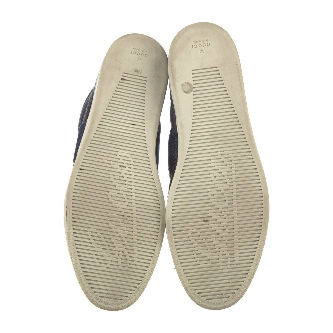 Gucci GUCCI Web Sneakers Diamante Blue Leather Crocodile Trim 10 G Size US 11 / EU 44 - 5 Thumbnail