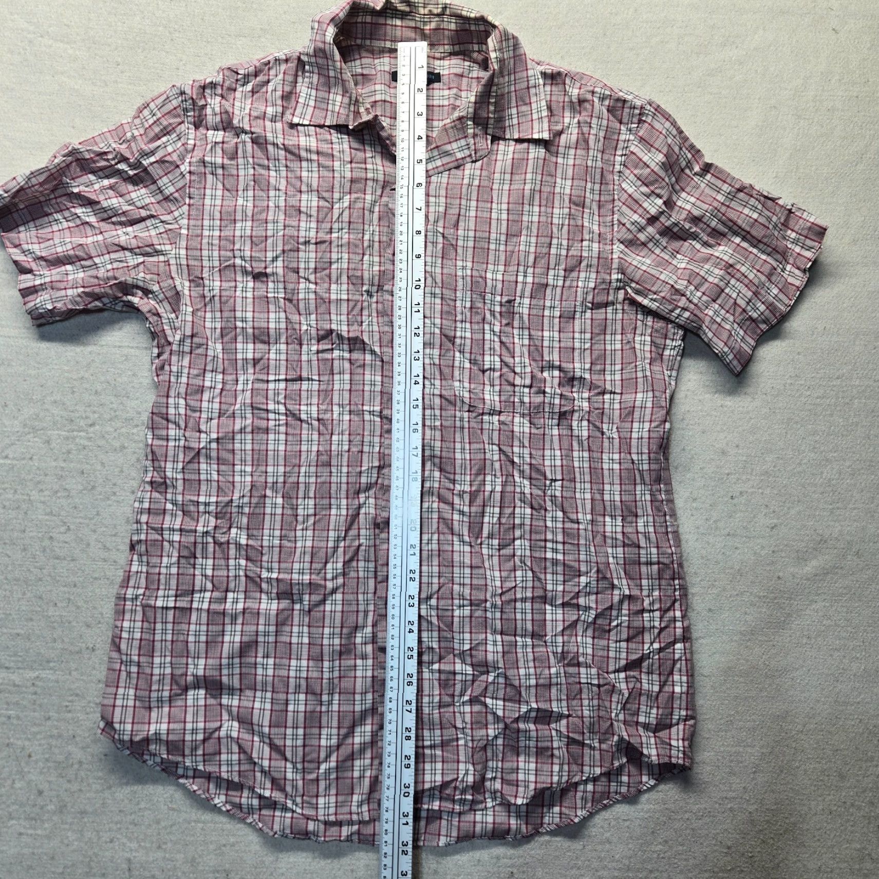 Van Heusen Van Heusen Studio Shirt Plaid Button-Up Short Sleeve Men Size 16.5 Multicolor LT Casual Size US XL / EU 56 / 4 - 6 Thumbnail