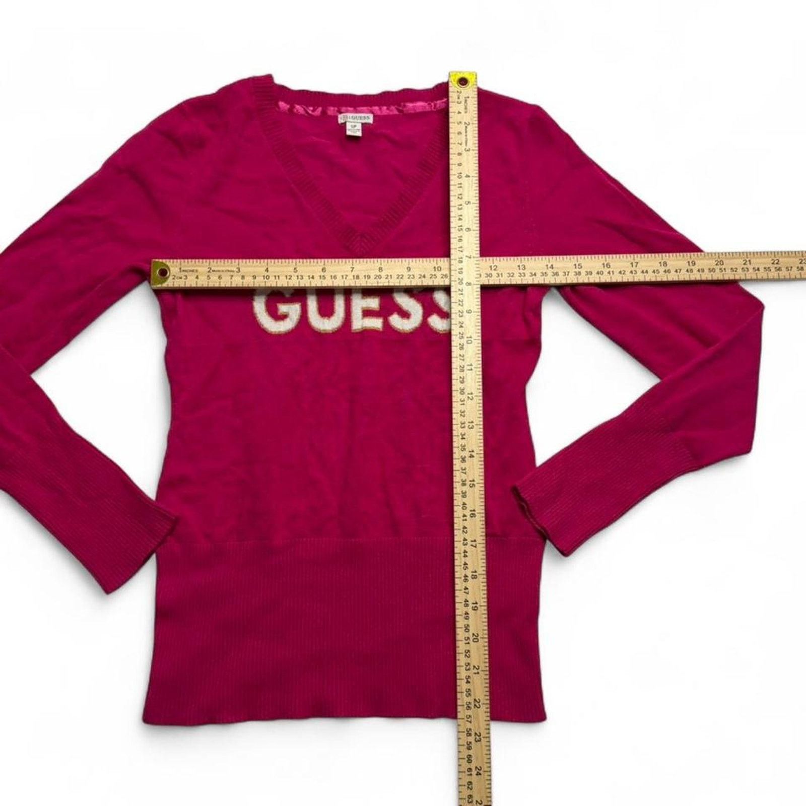 Guess Guess Embroidered Logo Y2K Twee 2000s long sleeve size small Size S / US 4 / IT 40 - 5 Thumbnail