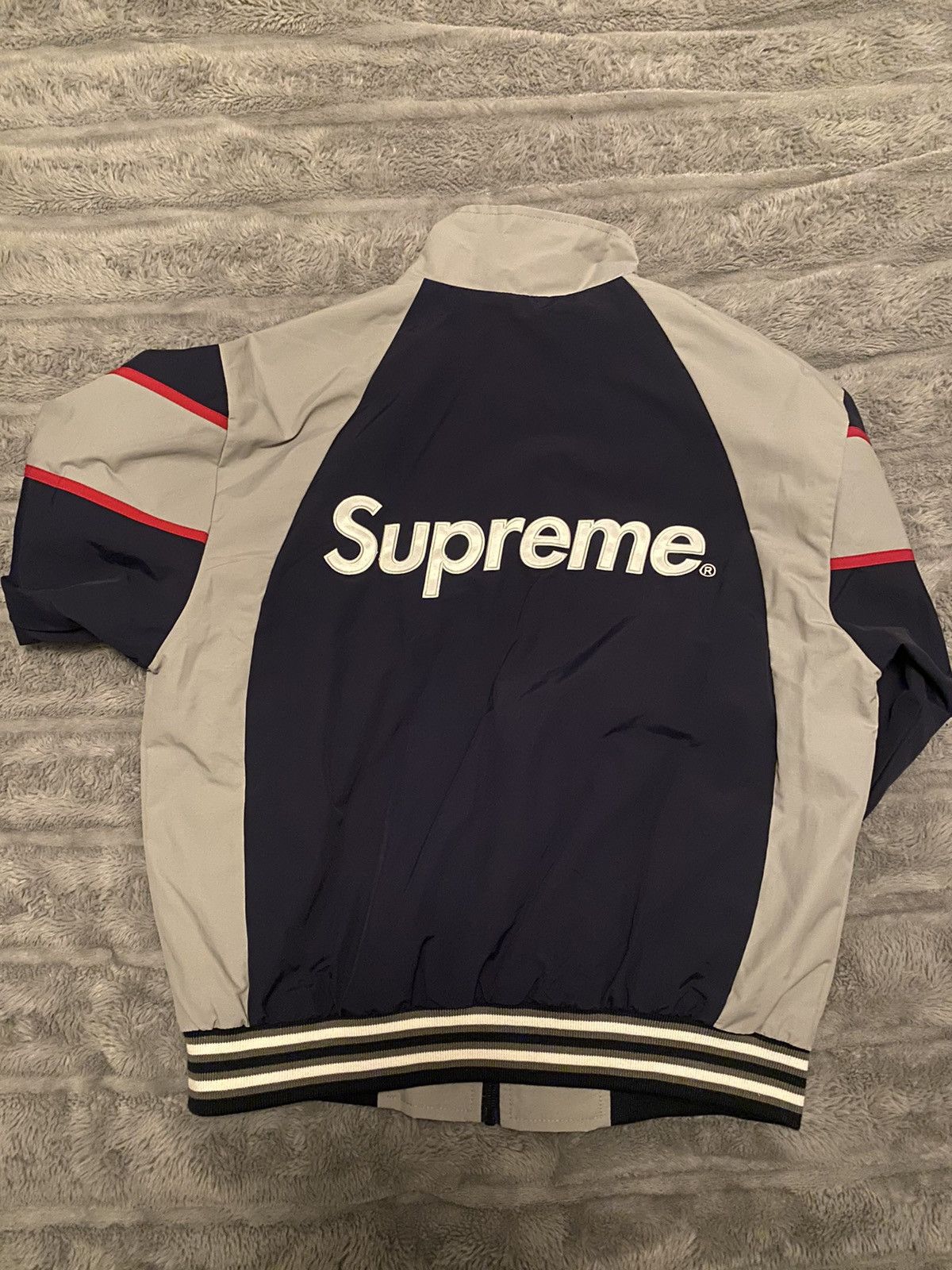 image of Mlb x Supreme Yankees Jacket in Grey, Men's (Size Small)