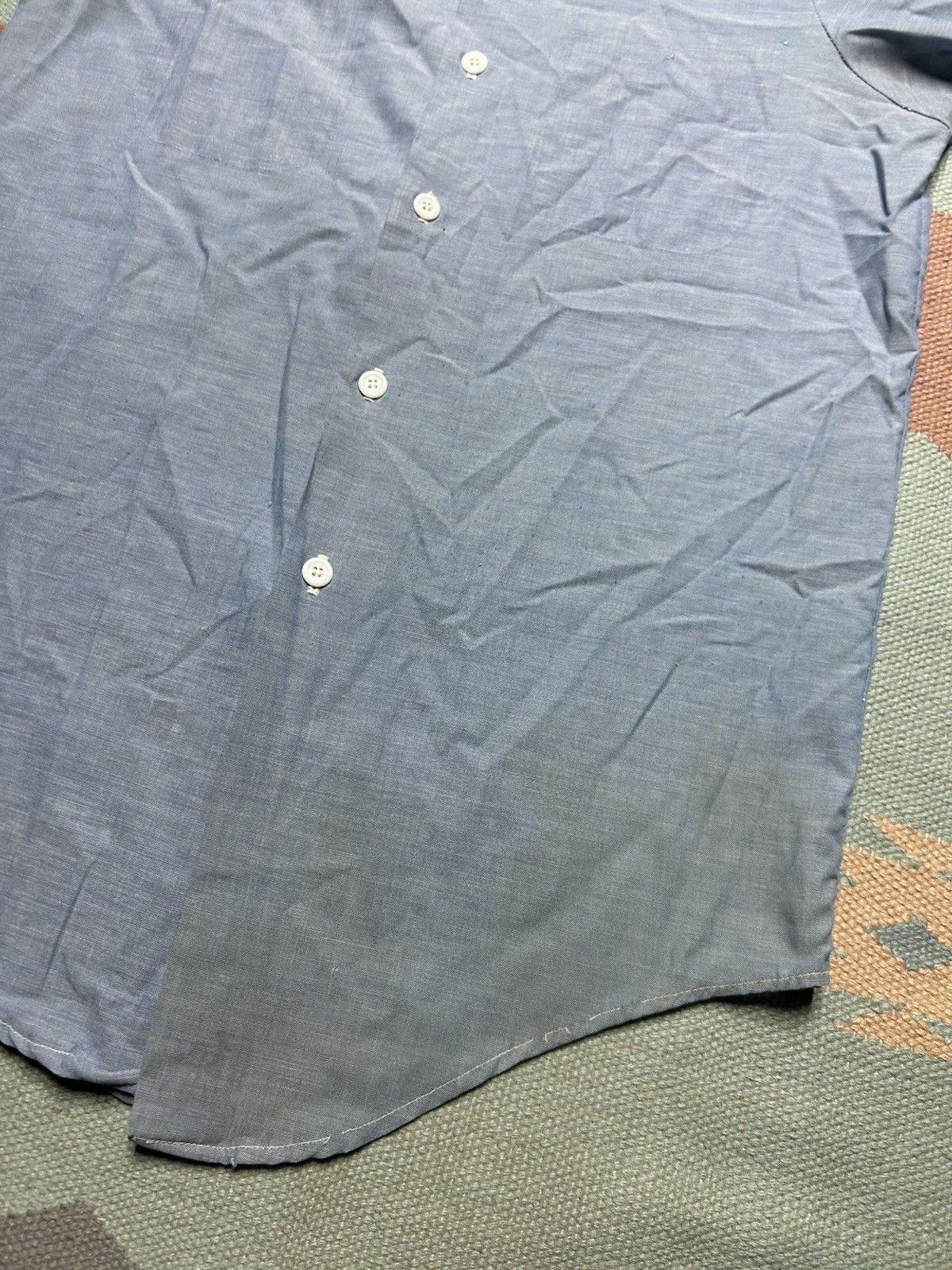 Vintage Vtg 70 chambray work shirt King Kole distressed AS IS Medium Size US M / EU 48-50 / 2 - 4 Thumbnail