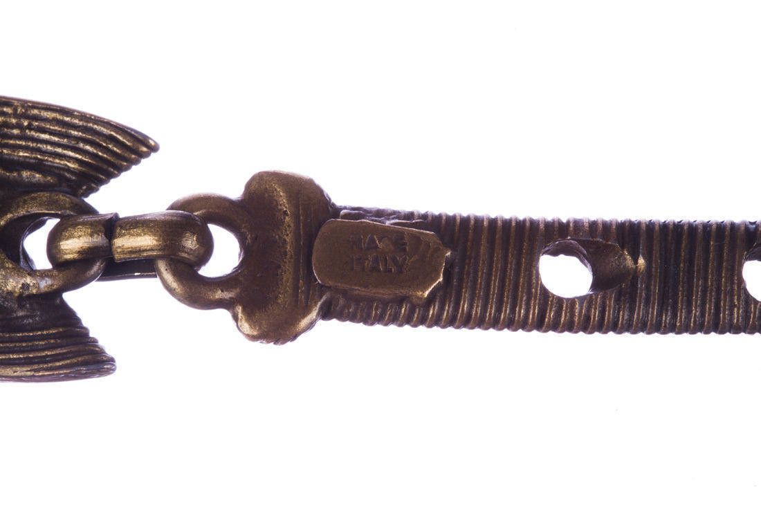 Designer Italian Brass African Inspired Cast Belt Size ONE SIZE - 4 Thumbnail