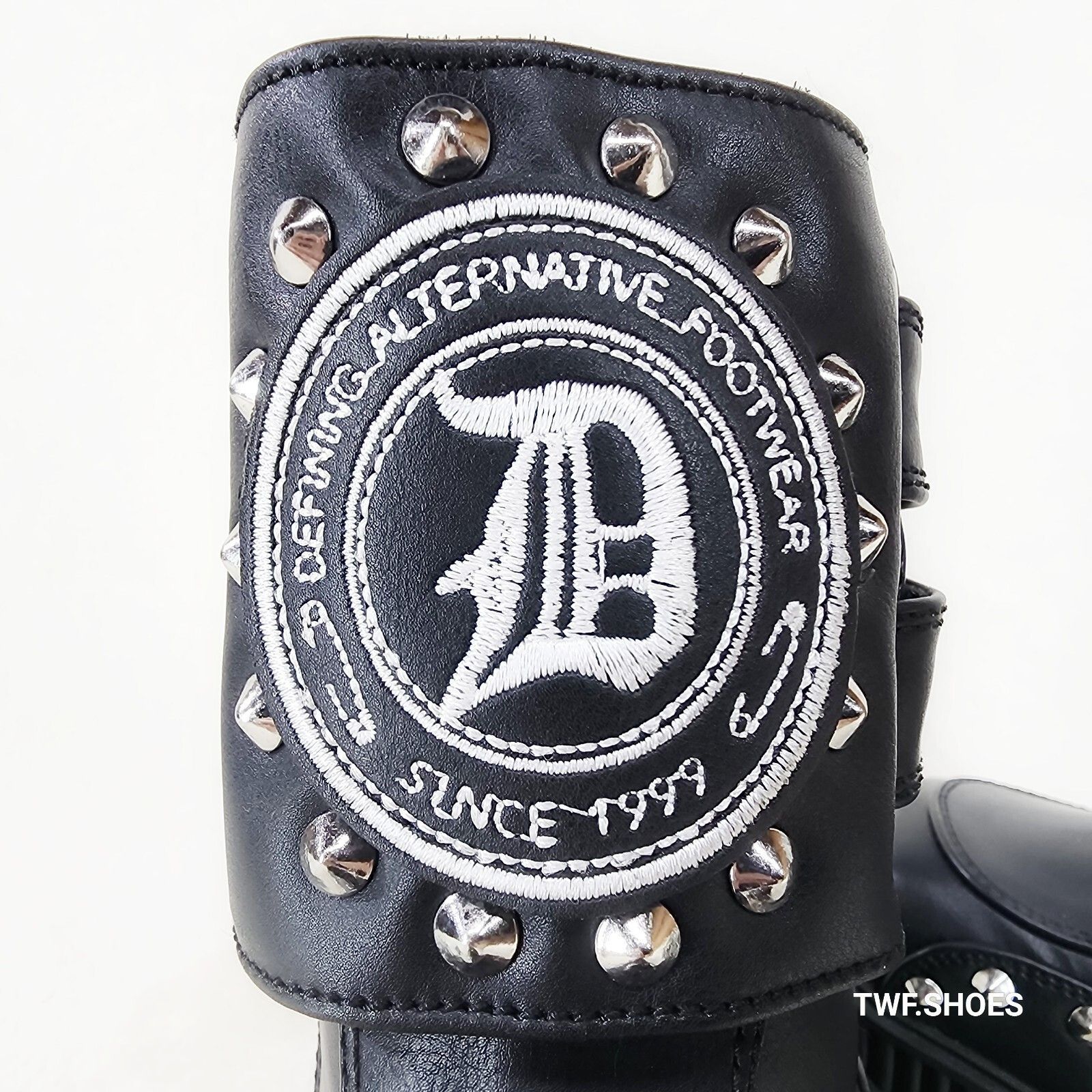 Other Wicked Wrath 58 Square Toe Goth Lace Up Big Buckle Strap Ank Size US 9 / IT 39 - 3 Thumbnail