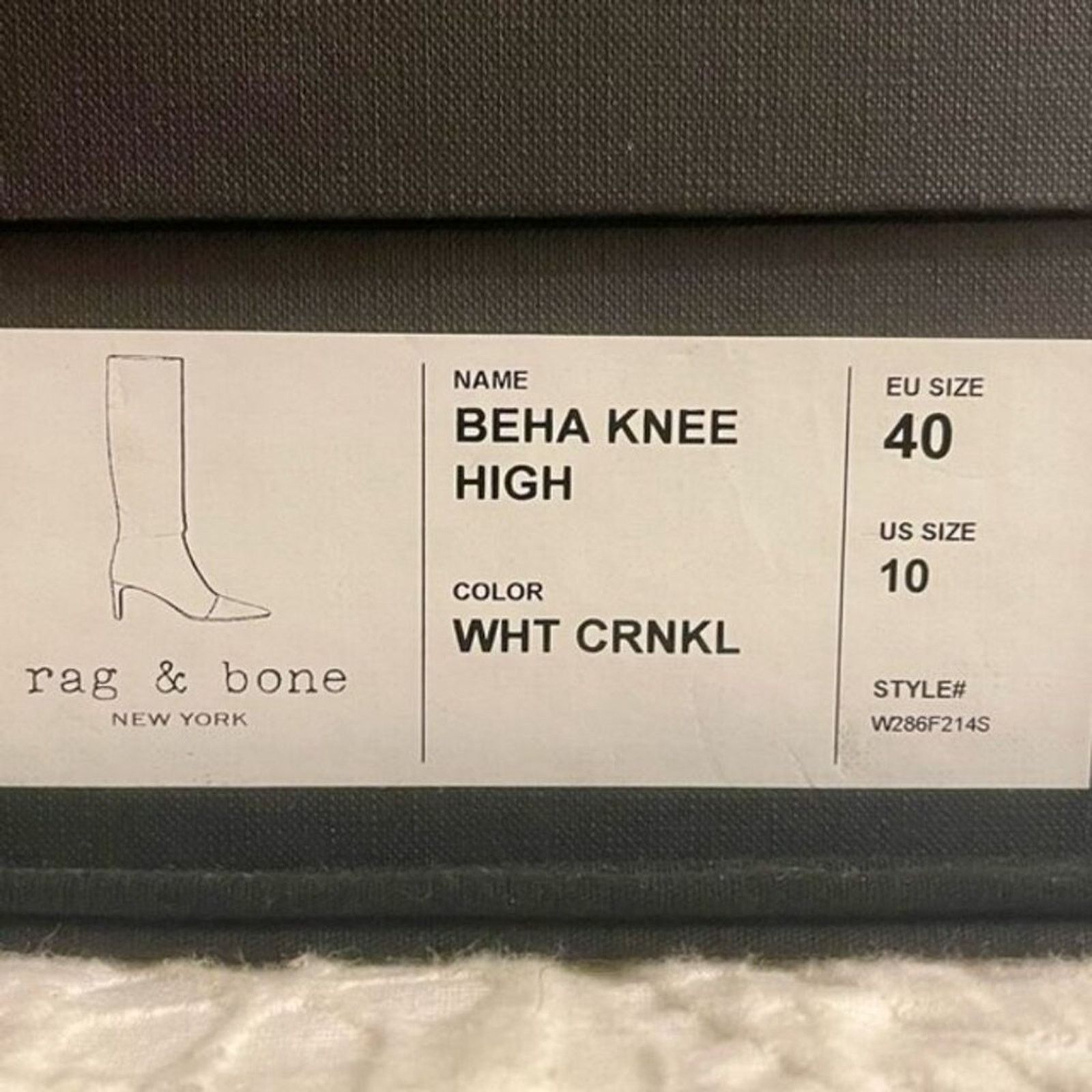 Rag & Bone Rag & Bone Beha Knee High Crinkled Leather Boots Size US 10 / IT 40 - 15 Thumbnail