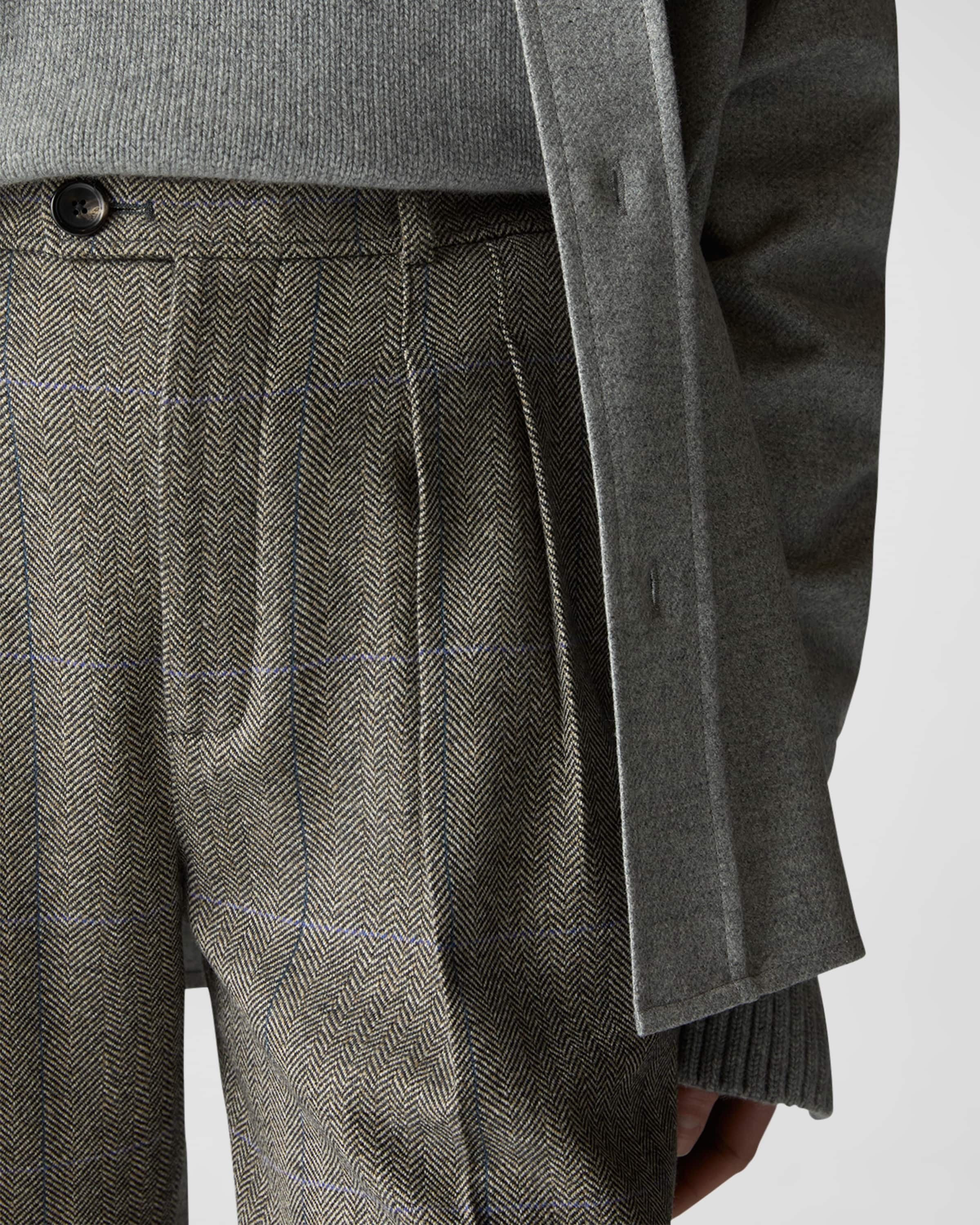 Loro Piana o1srvl11e0824 Yurik Cheviot Overcheck Trouser in Grey Size 28" / US 6 / IT 42 - 5 Thumbnail