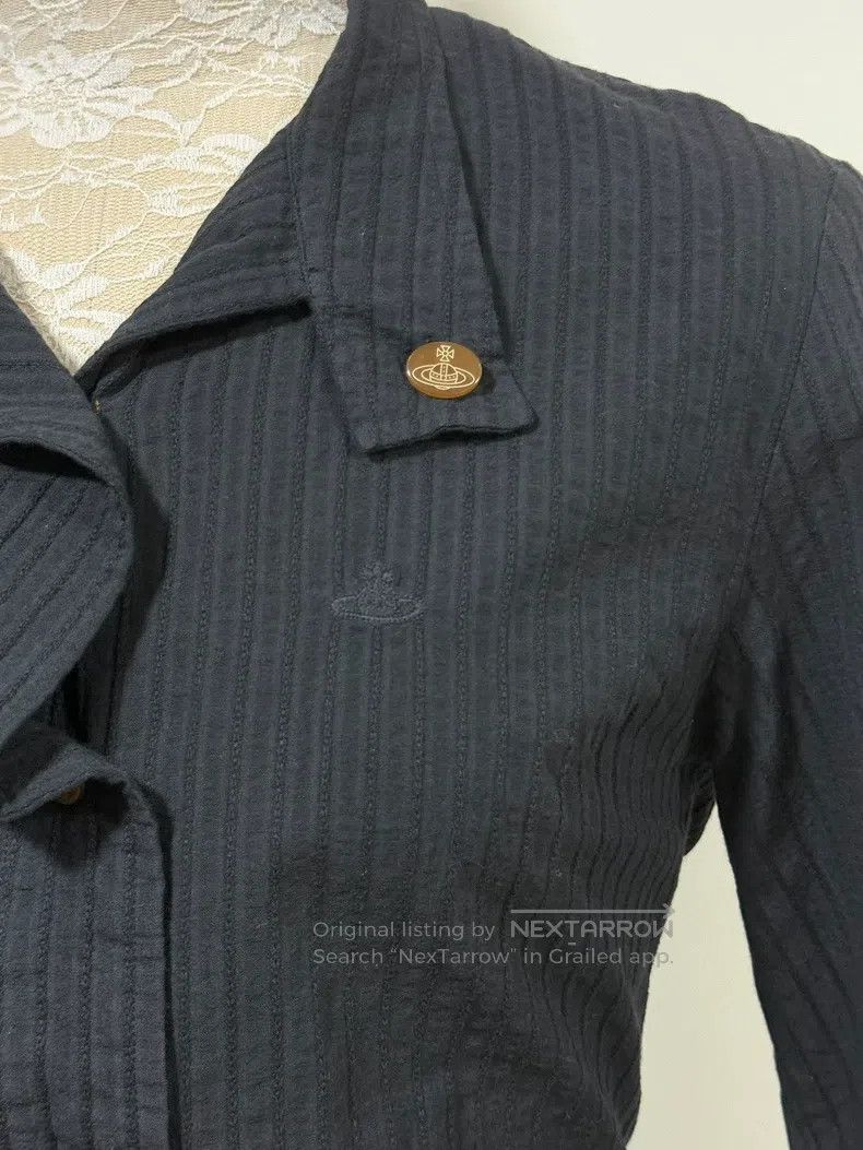 Vivienne Westwood Vivienne Westwood Black three-dimensional striped long-sle Size L / US 10 / IT 46 - 3 Thumbnail