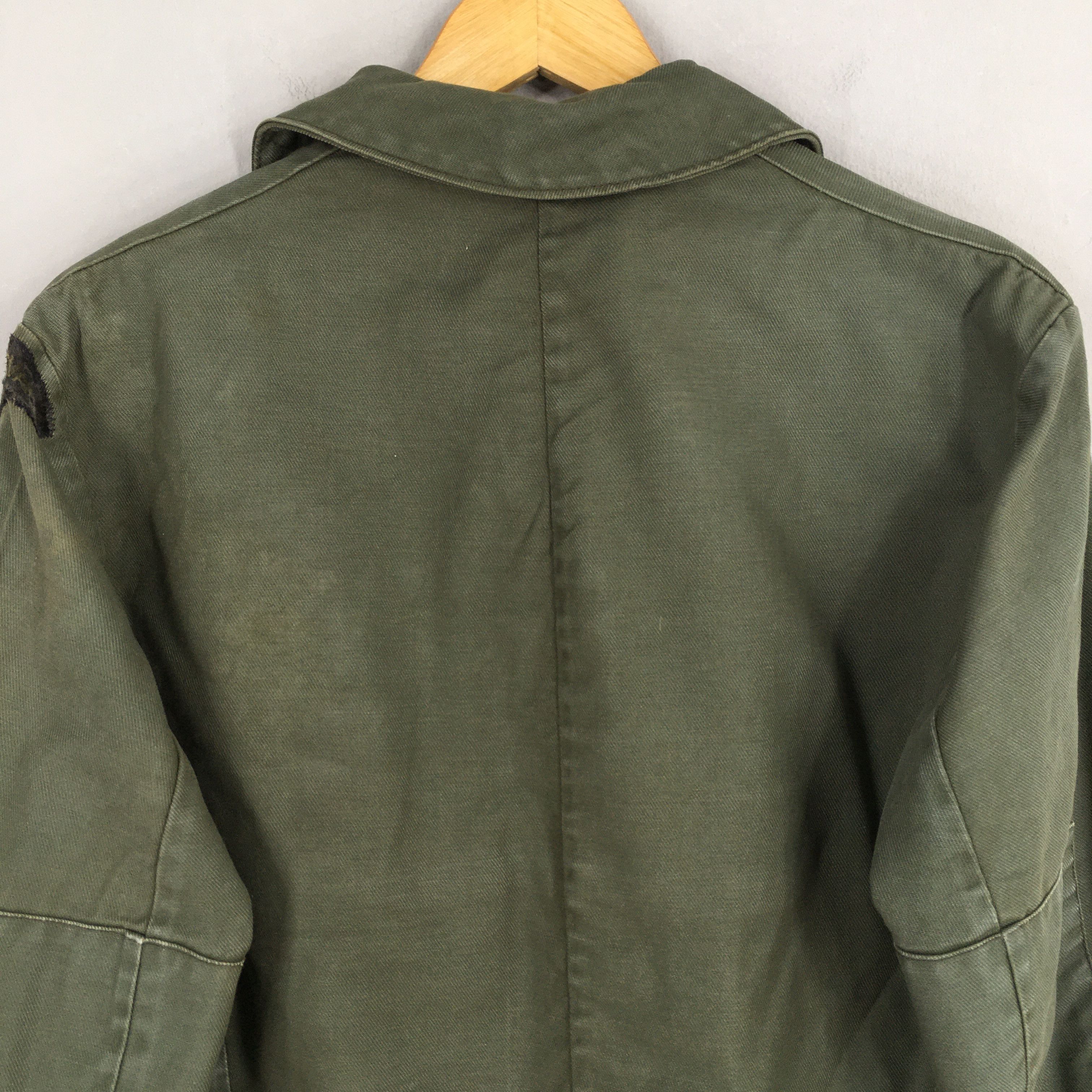 Vintage 70's Swedish C48 Infrantry Military Olive Jacket Medium Size US M / EU 48-50 / 2 - 9 Thumbnail