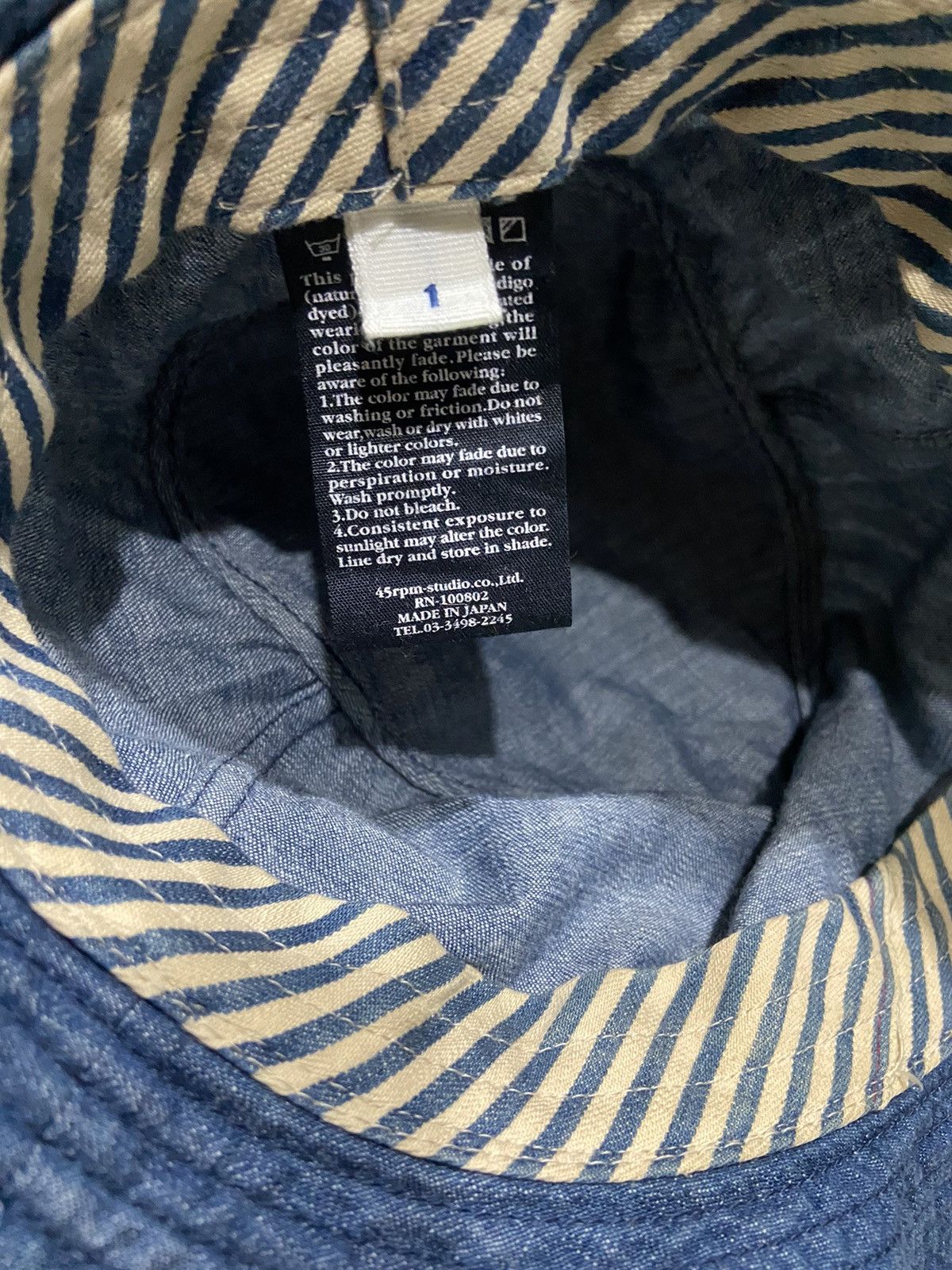45rpm × Japanese Brand R by 45rpm denim bucket hat Size ONE SIZE - 5 Thumbnail