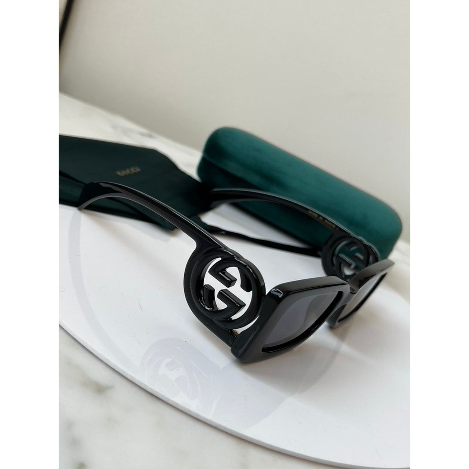 Gucci NEW Gucci GG1325S Slim Black Logo Sunglasses Size ONE SIZE - 6 Thumbnail