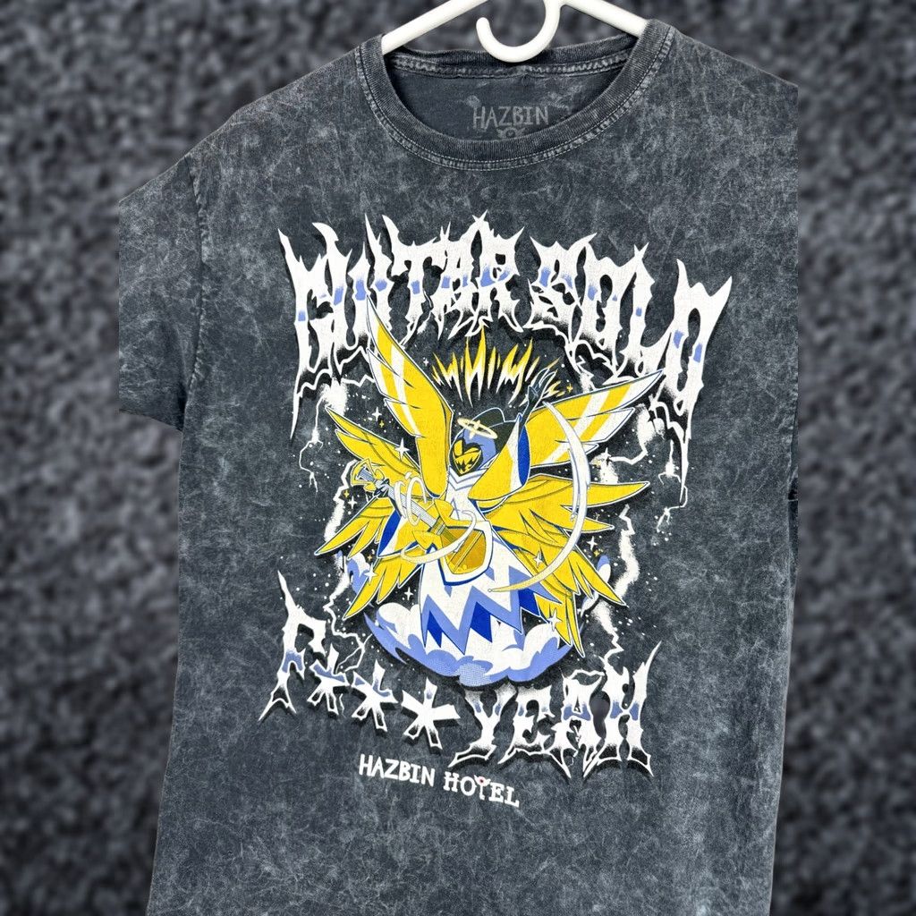 Vintage Hazbin Hotel Adam Shirt T-Shirt Mens Small Gray F*** Yeah Mineral Wash S Crew Neck Short Sleeve Cotton Shirt Size US S / EU 44-46 / 1 - 1 Thumbnail