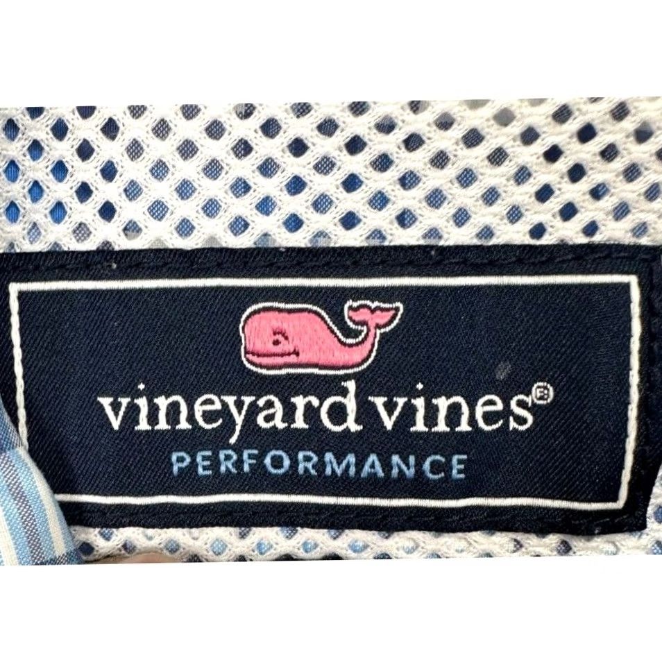 Vineyard Vines Vineyard Vines Harbor Shirt Mens Medium Blue Plaid Nylon Button-Up Short Sleeve Casual Outdoor Quick Dry Size US M / EU 48-50 / 2 - 4 Thumbnail