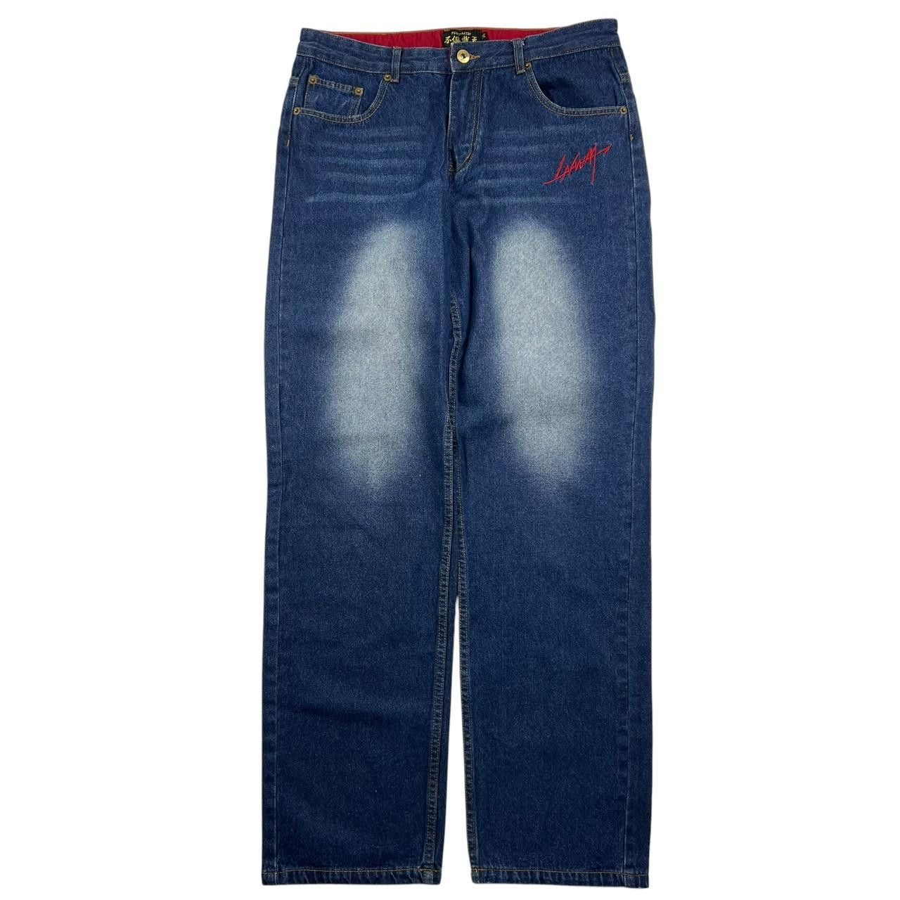 Japanese Brand Embroidered Japanese Denim Jeans - Waist: 32” Size US 32 / EU 48 - 2 Thumbnail