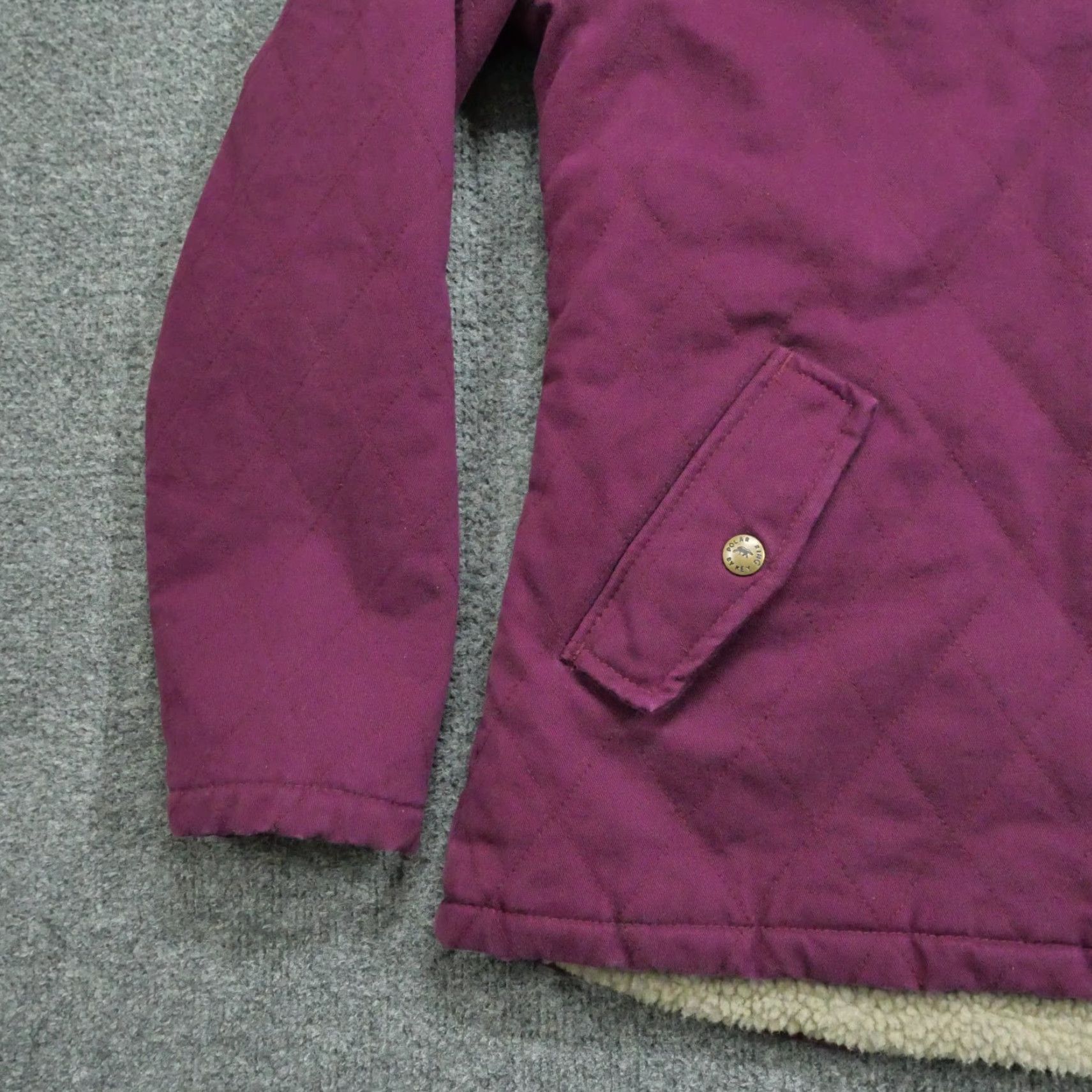 Vintage Polar King Jacket Womens XL Purple Sherpa Lined Workwear Winter Coat Key Size XL / US 12-14 / IT 48-50 - 3 Thumbnail