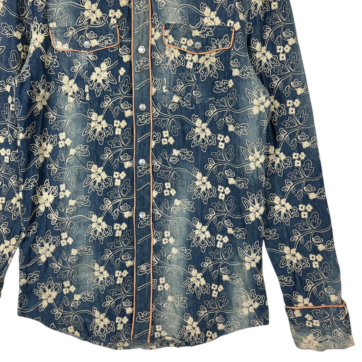 45rpm Vintage Acoustic Embroidery Snapbutton shirt Size US XL / EU 56 / 4 - 6 Thumbnail