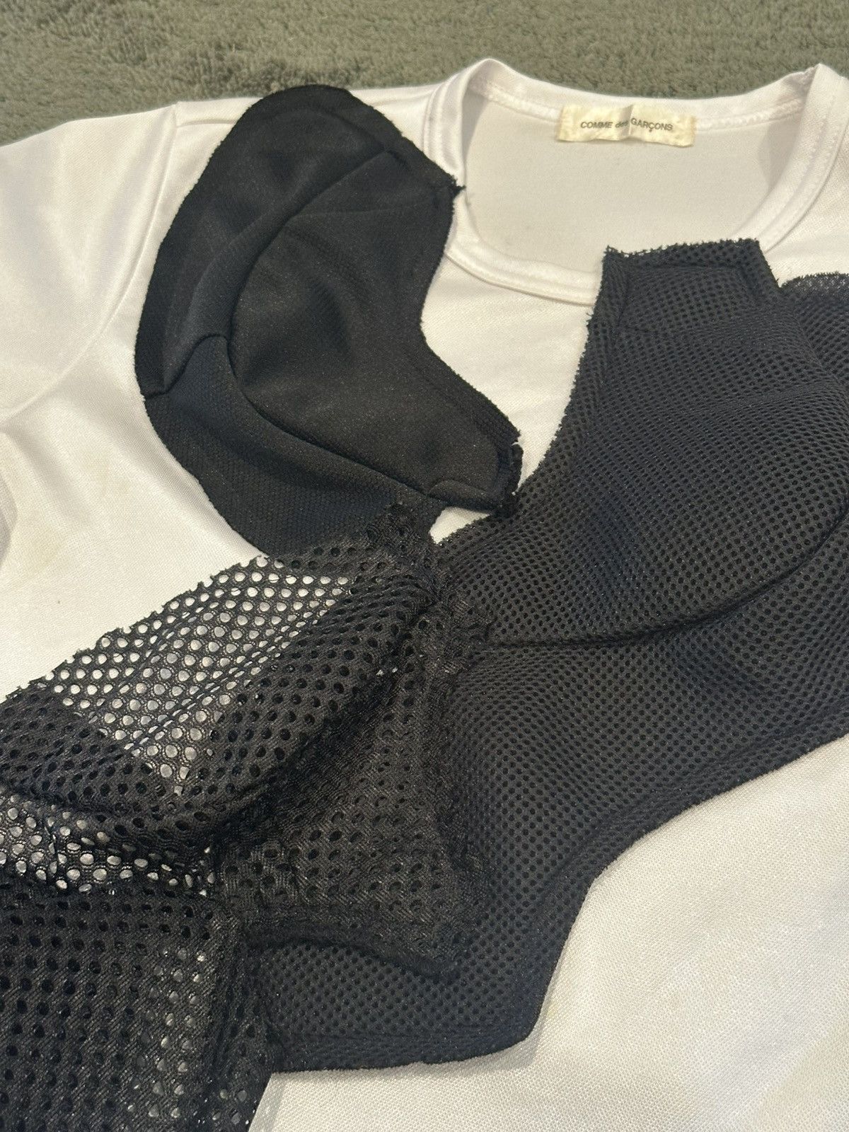 Comme des Garcons Comme Des Garcons Cut and See Patchwork Mesh T Shirt Size US S / EU 44-46 / 1 - 4 Thumbnail