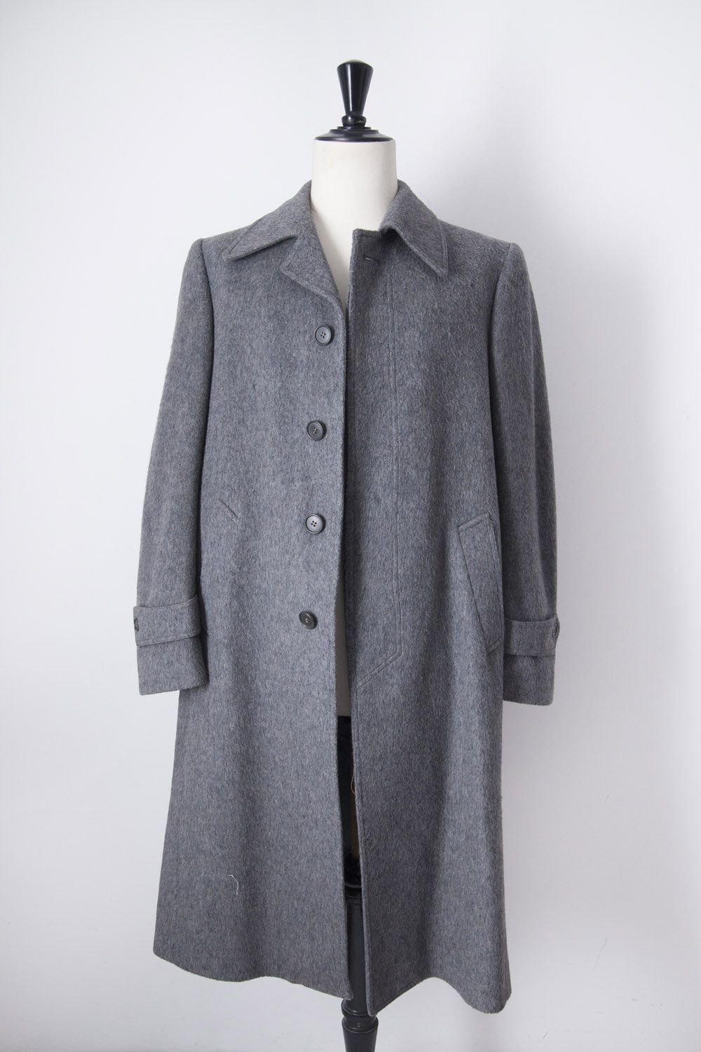 Vintage Vintage 1980's grey wool coat Size US M / EU 48-50 / 2 - 1 Thumbnail