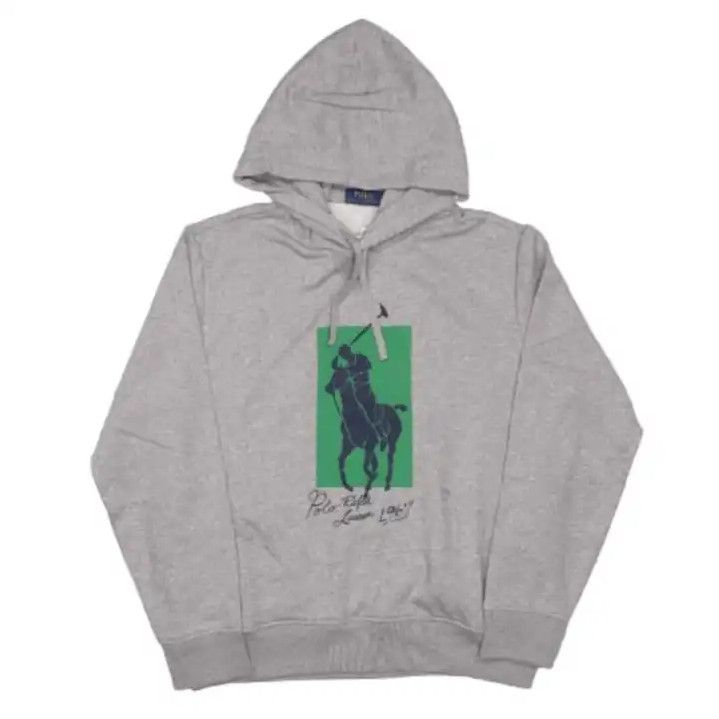 Polo Ralph Lauren Polo Ralph Lauren Gray Printed Hoodie Size US XL / EU 56 / 4 - 1 Thumbnail
