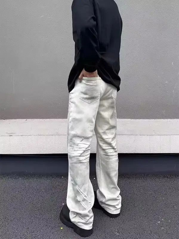 Japanese Brand Kitagawa x Han Dirty Washing Baggy Ripped Stacked Jean Size US 30 / EU 46 - 7 Thumbnail