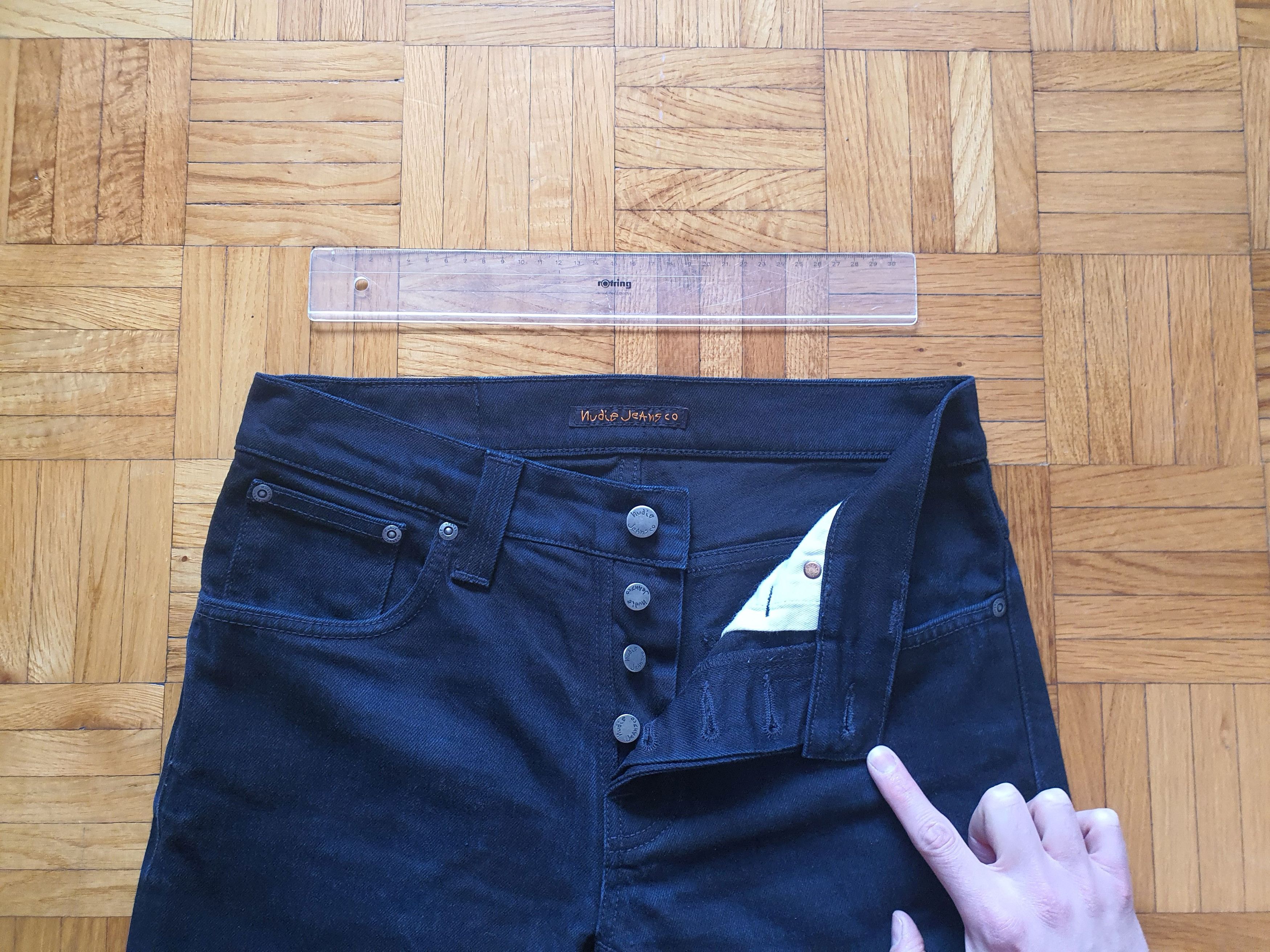 Nudie Jeans GRIM TIM BLACK RING (1000292) - Denim Jeans - W30 Size US 30 / EU 46 - 4 Thumbnail
