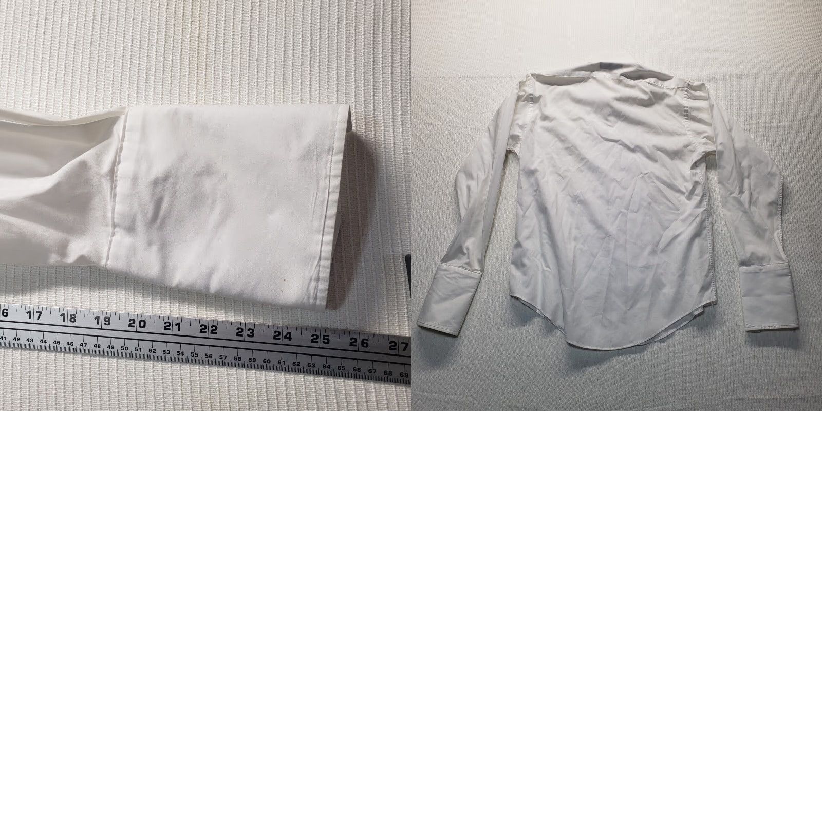 Joseph JOSEPH & FEISS Solid White Tuxedo Dress Shirt Size 18.5 Regular Classic Fit Mens Size 48R - 8 Thumbnail