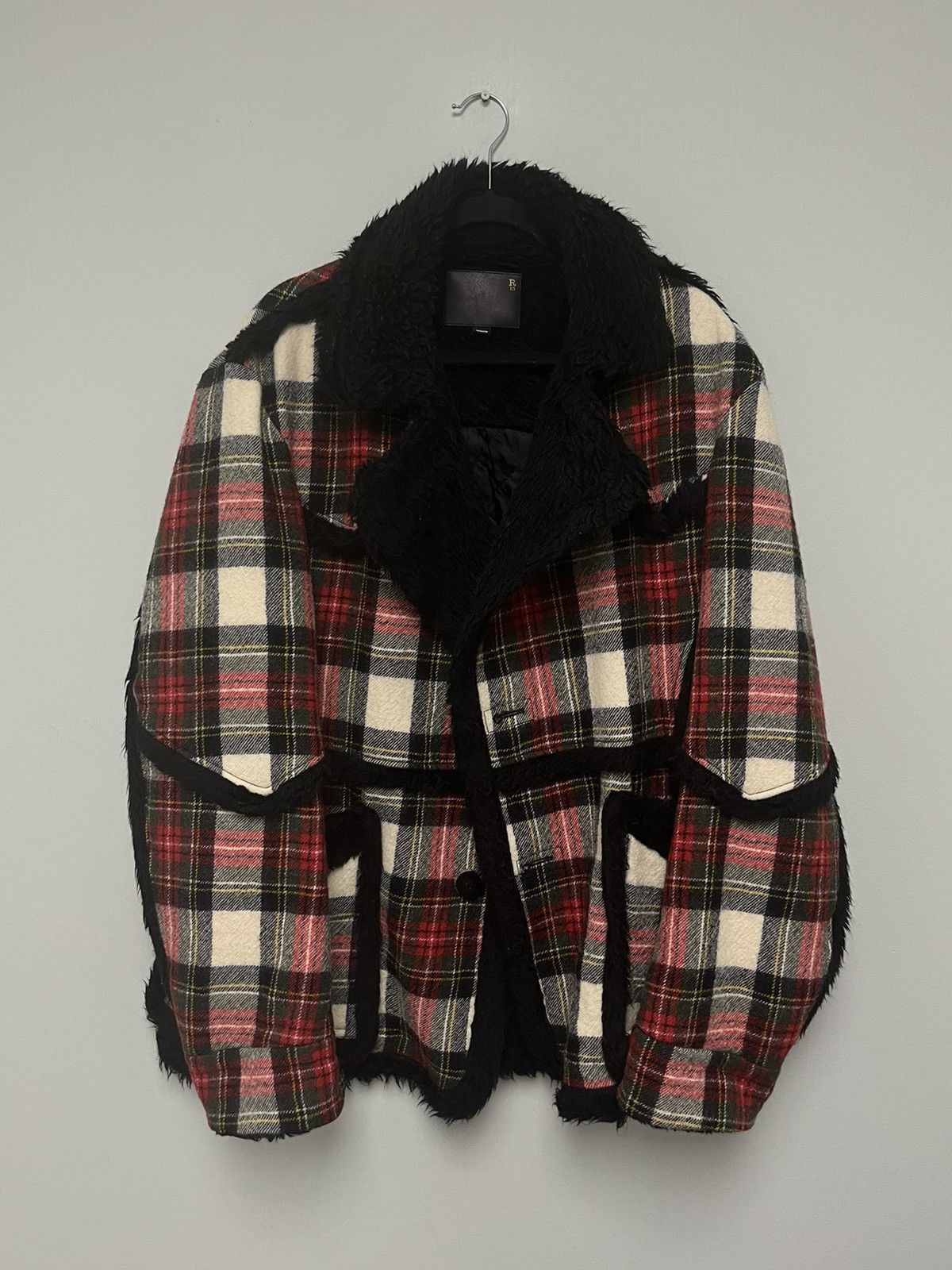 R13 Imitation sheepskin coat. Medium Size M / US 6-8 / IT 42-44 - 4 Thumbnail