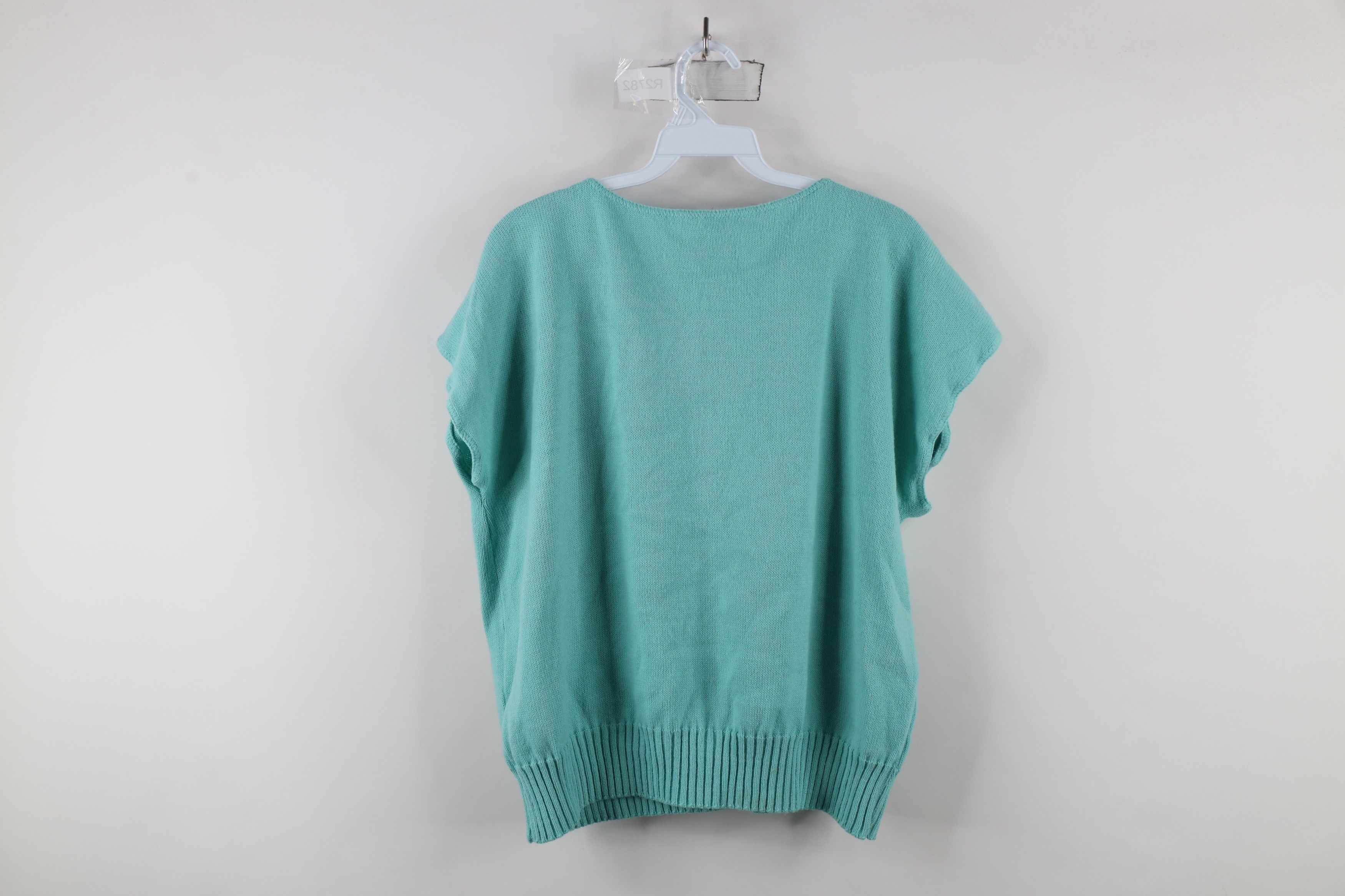 Vintage Vintage 80s 90s Streetwear Flower Knit Dolman Sleeve Sweater Size L / US 10 / IT 46 - 10 Thumbnail
